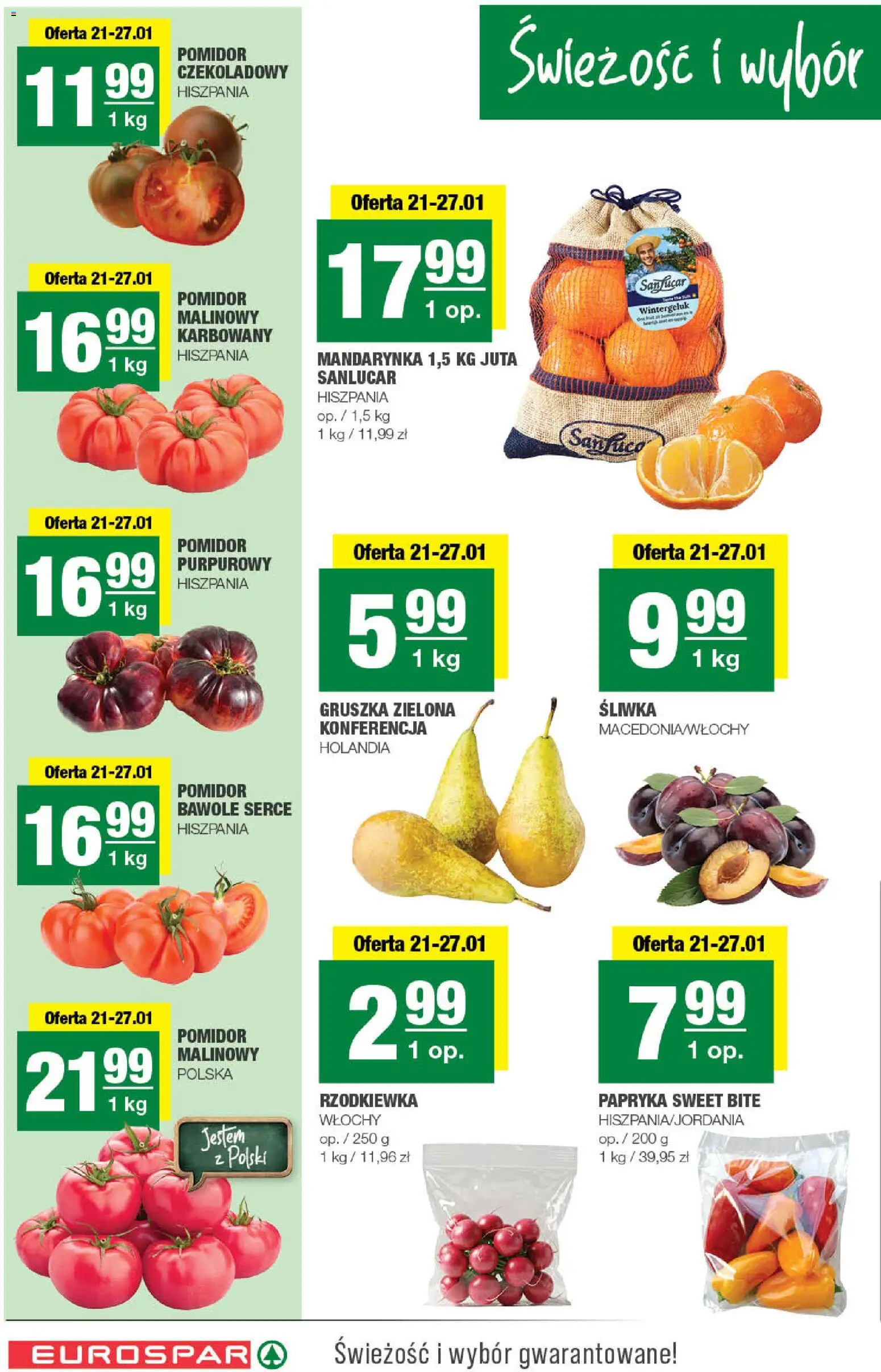 Spar Gazetka - Eurospar od 21.01.2026 | Strona: 2 | Produkty: Gruszka, Papryka