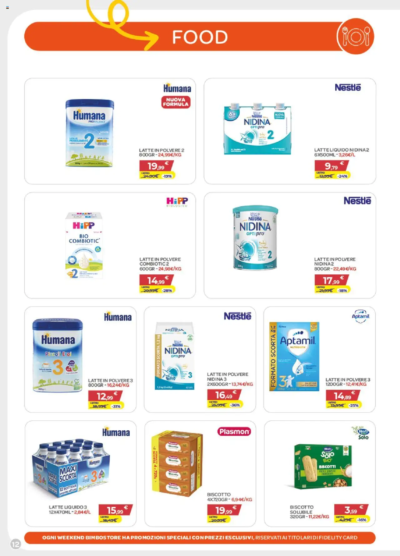 Volantino Bimbo store del 16.10.2025 | Pagina: 12 | Prodotti: Biscotti, Latte