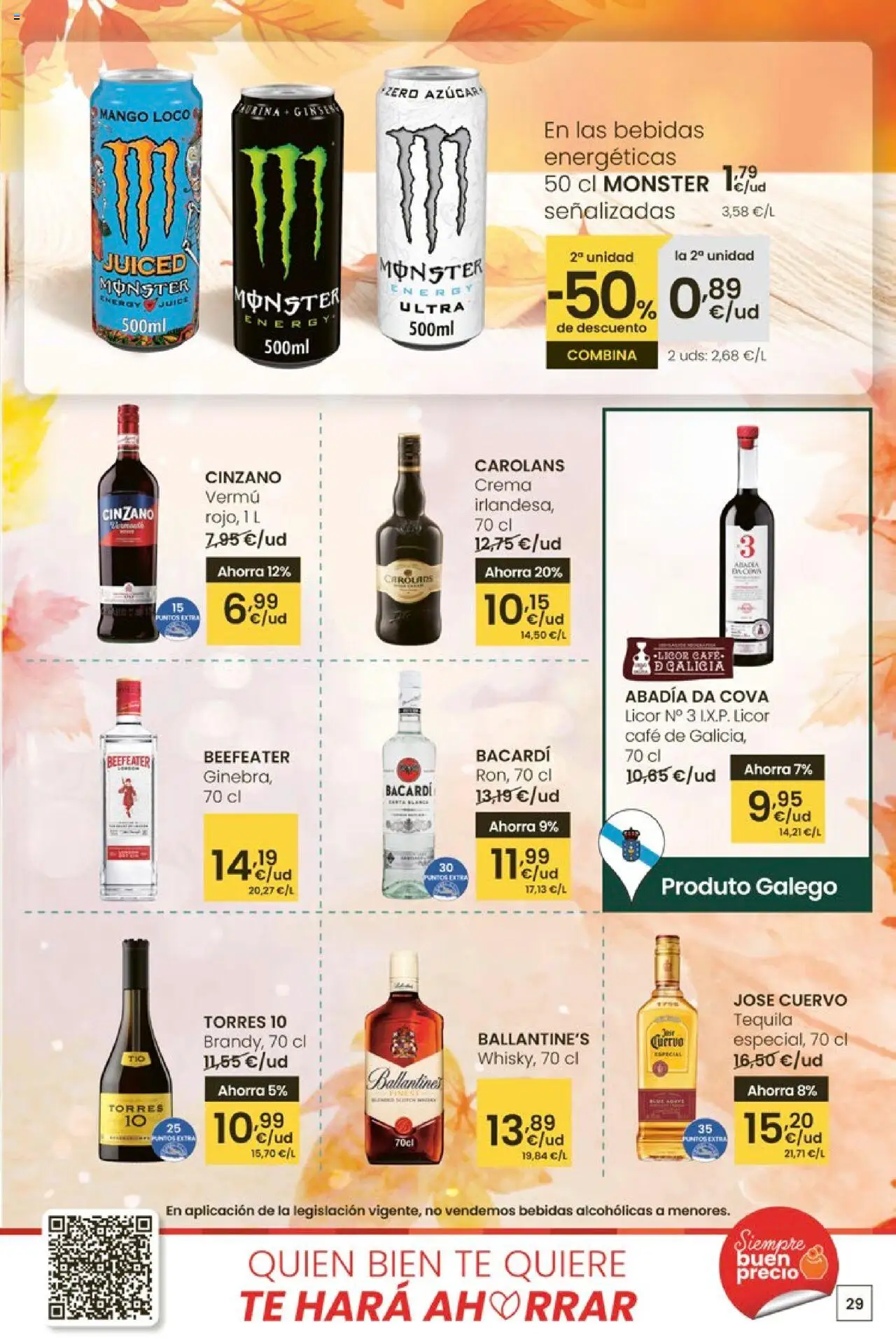 Eroski - Ofertón │ válido desde el 16.10.2025 | Página: 29 | Productos: Licor, Crema, Té, Ρούτερ