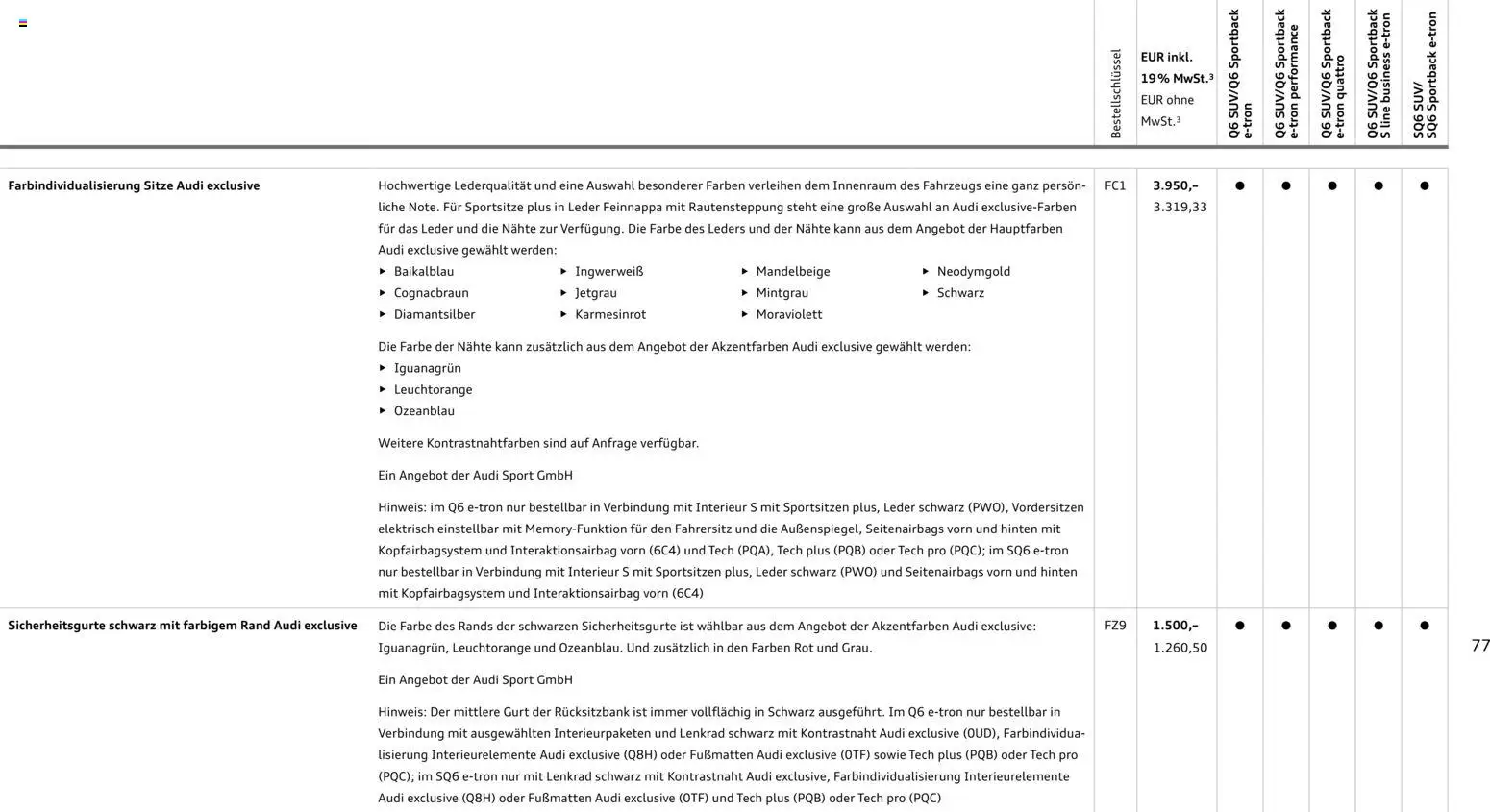 Audi Prospekt 	 – gültig ab 28.10.2025 | Seite: 77