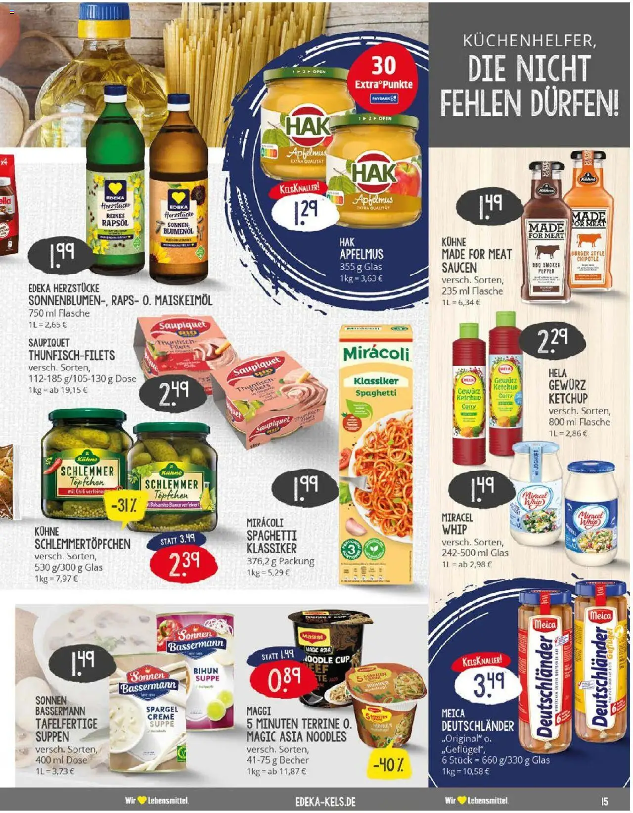 Edeka prospekt Ratingen-Hösel	 - gültig ab dem 29.06.2025 | Seite: 15 | Produkte: Burger, Spargel, Chili, Pasta
