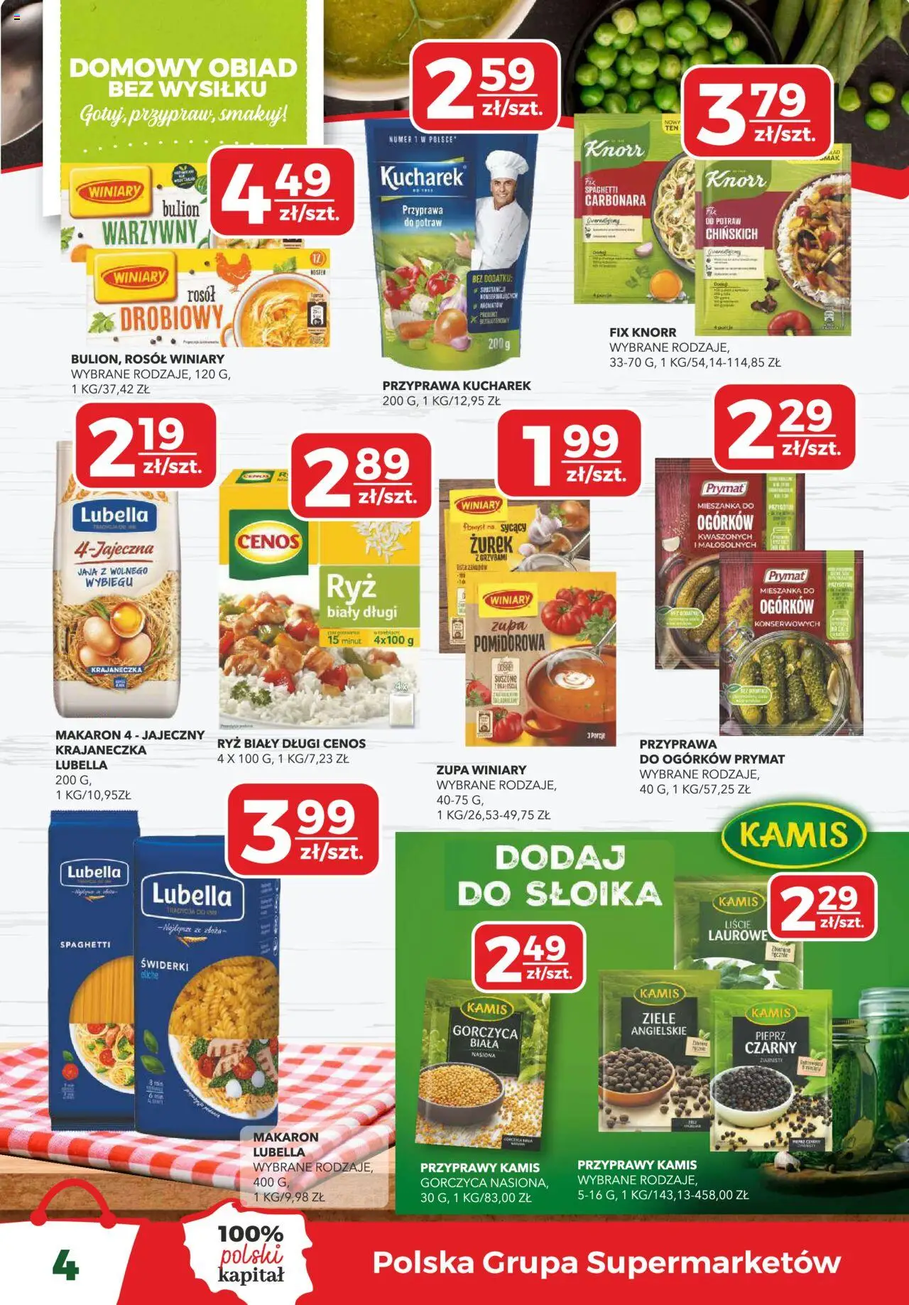 Top Market Gazetka od 17.06.2025 | Strona: 4 | Produkty: Gorczyca, Zurek, Zupa, Jaja