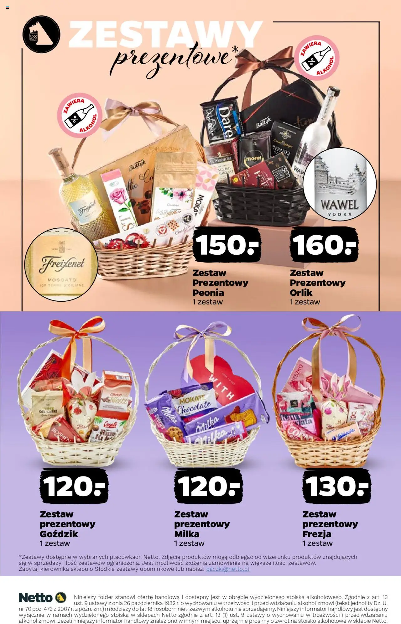 Netto gazetka - Mocna Kolekcja od 01.07.2025 | Strona: 27 | Produkty: Goździk, Milka, Vodka, Alkohol