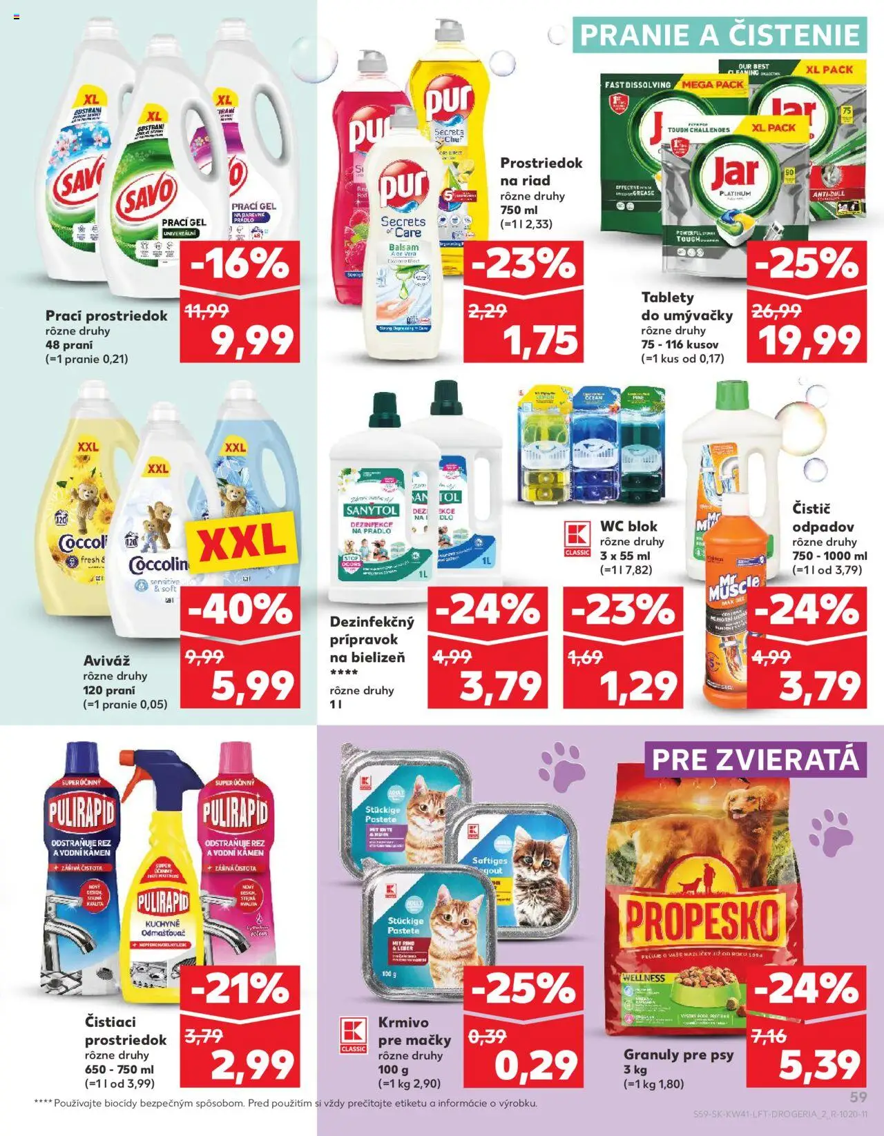 Nové Kaufland akcie – leták je platný od 09.10.2025 | Strana: 59 | Produkty: Wc, Aviváž, Wc blok, Coccolino