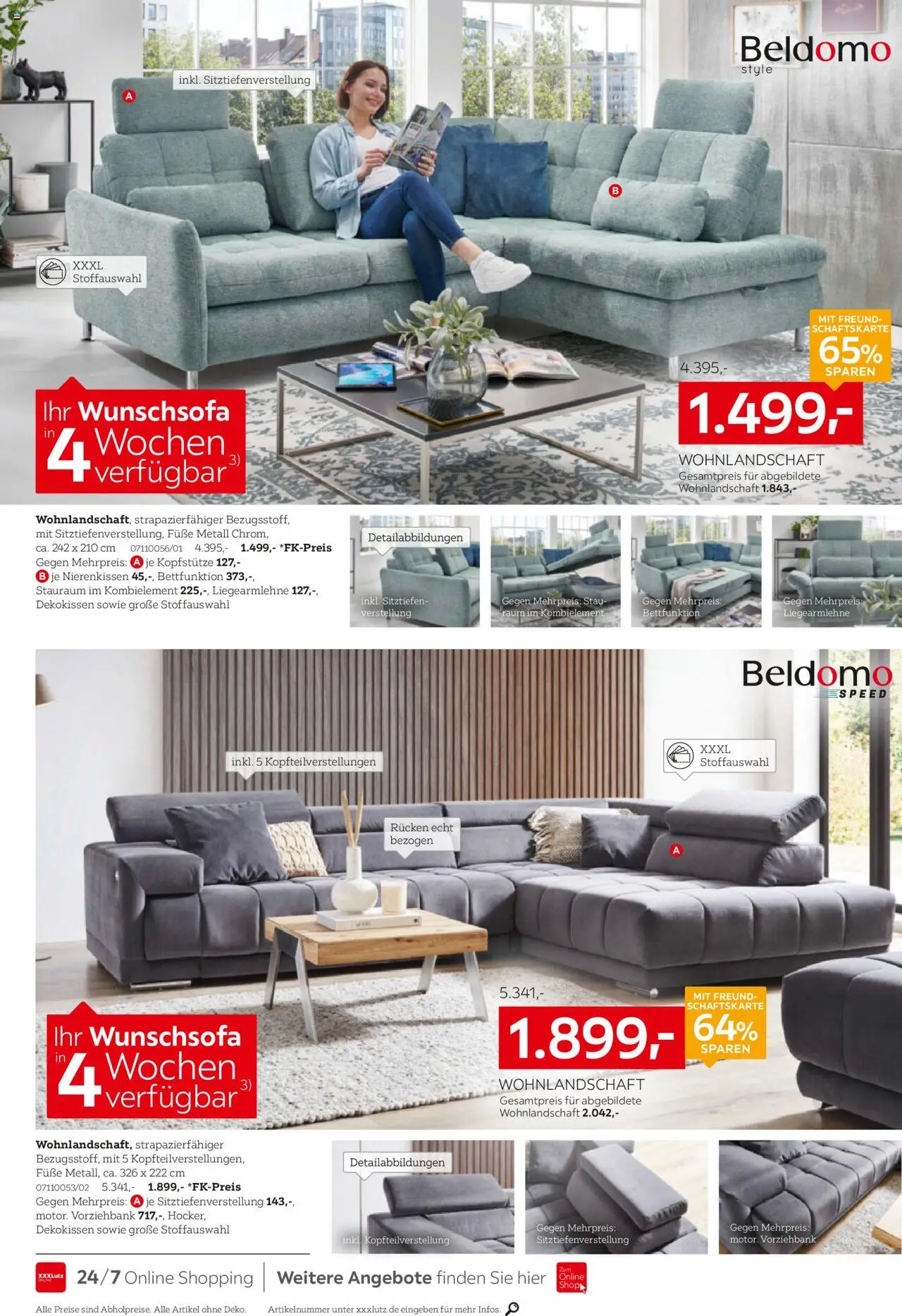 XXXL Lutz Beldomo Spezial - gültig ab dem 18.08.2025 | Seite: 4 | Produkte: Wohnlandschaft