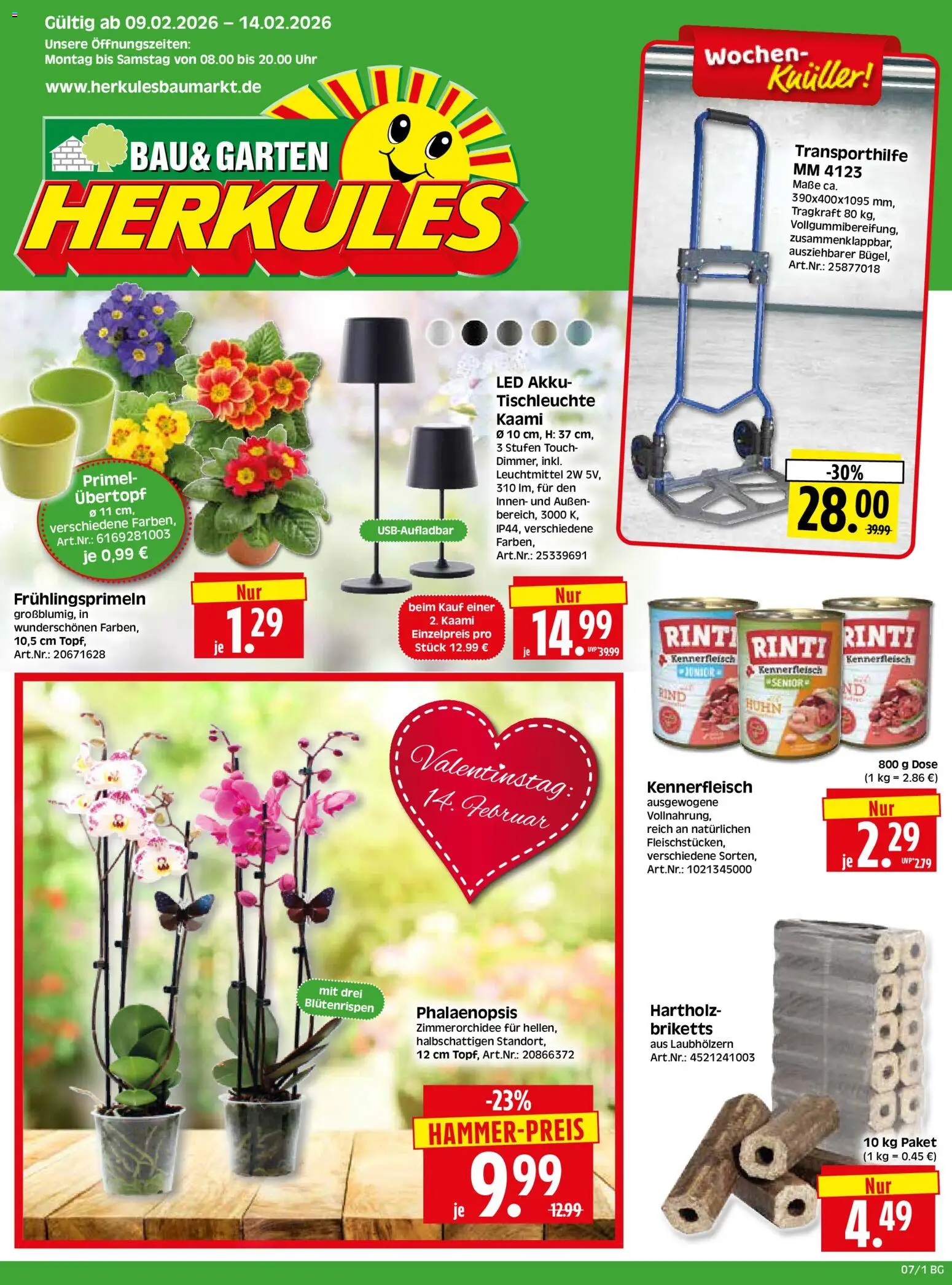 HERKULES Bau & Garten – gültig ab 09.02.2026 | Seite: 1