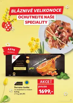 Náhled letáku Kaufland leták od 25.03.2026 | Strana: 27 | Produkty: Šunka, Jamon
