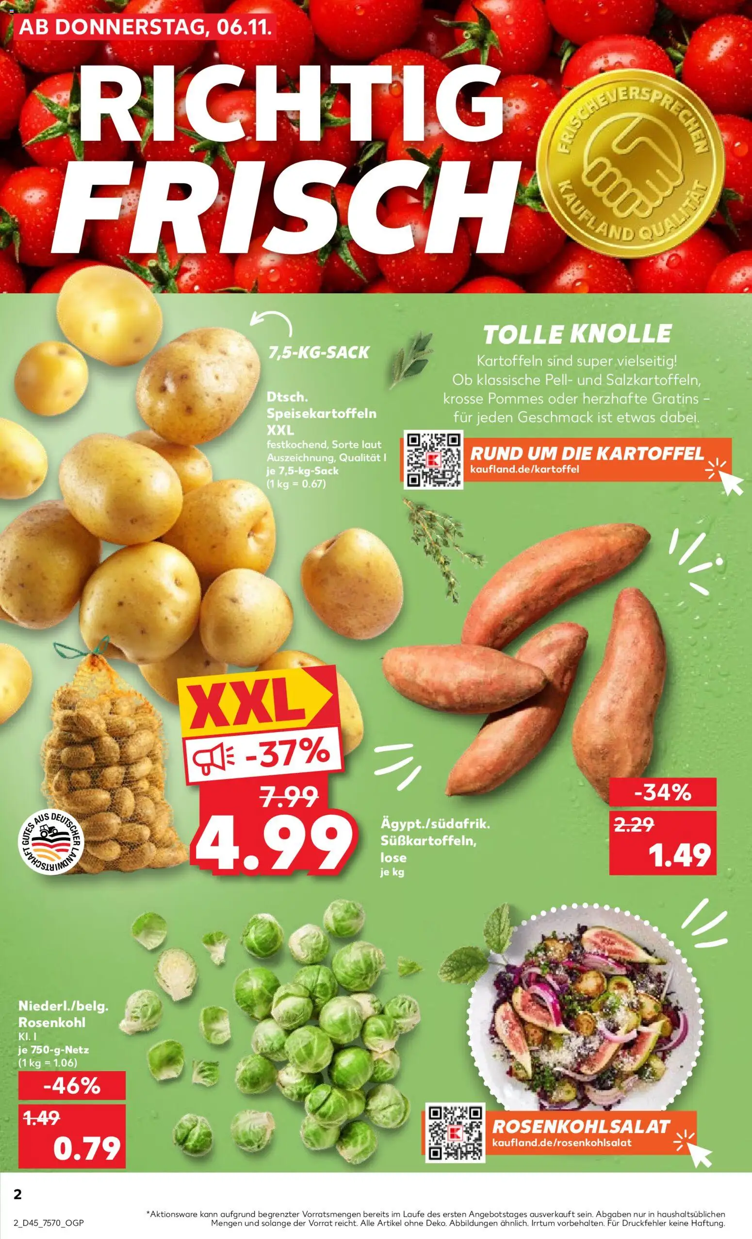 Kaufland prospekt Völklingen	 – gültig ab 06.11.2025 | Seite: 2 | Produkte: Pommes, Kartoffeln