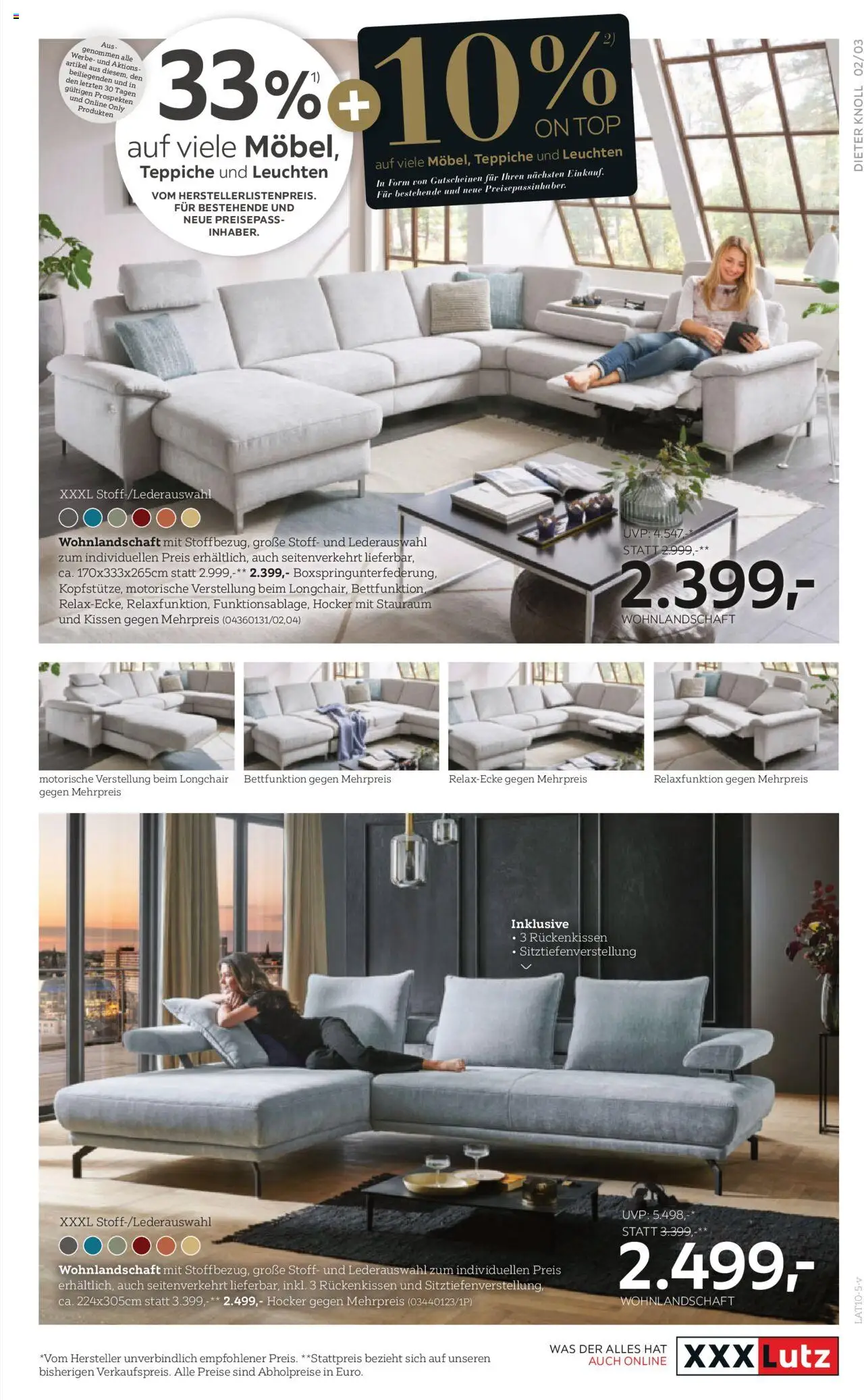 XXXLutz Polstermöbel gültig ab 07.10.2025 | Seite: 3 | Produkte: Kissen
