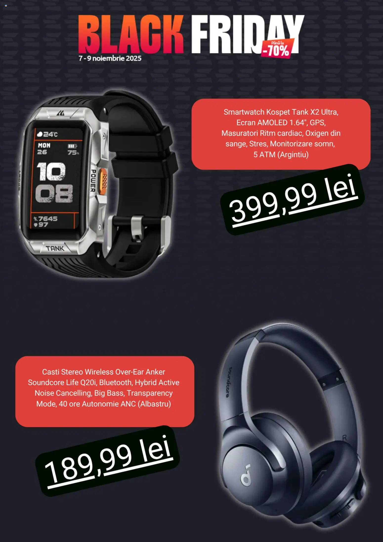 Noul catalog evoMag – valabil de la 07.11.2025 | Pagină: 3 | Produse: Căști, Smartwatch