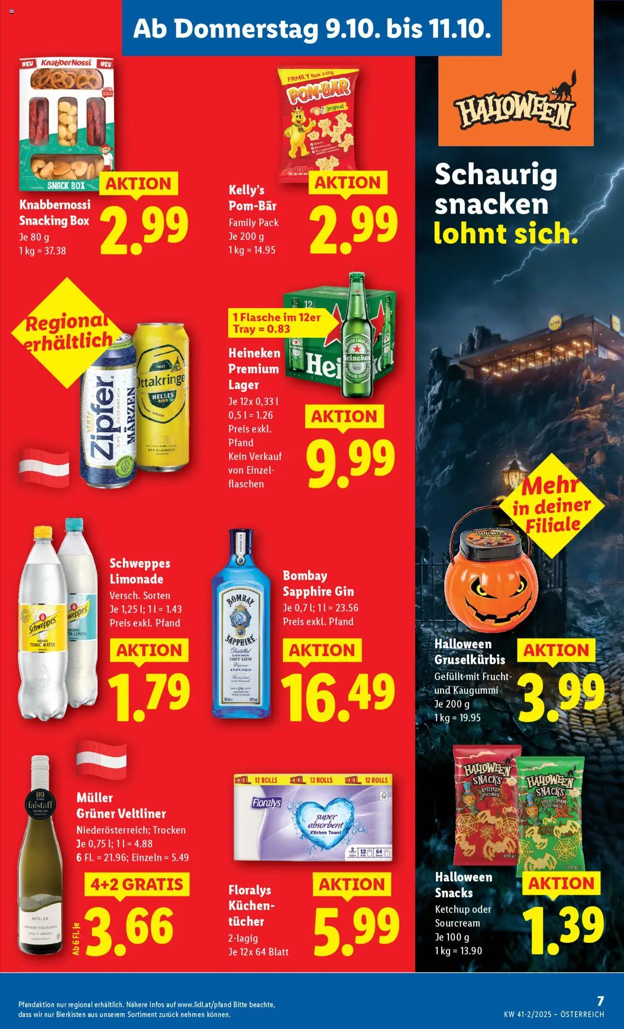 Lidl Flugblatt -  gültig ab 09.10.2025 | Seite: 11 | Produkte: Gin, Ketchup, Box, Bier