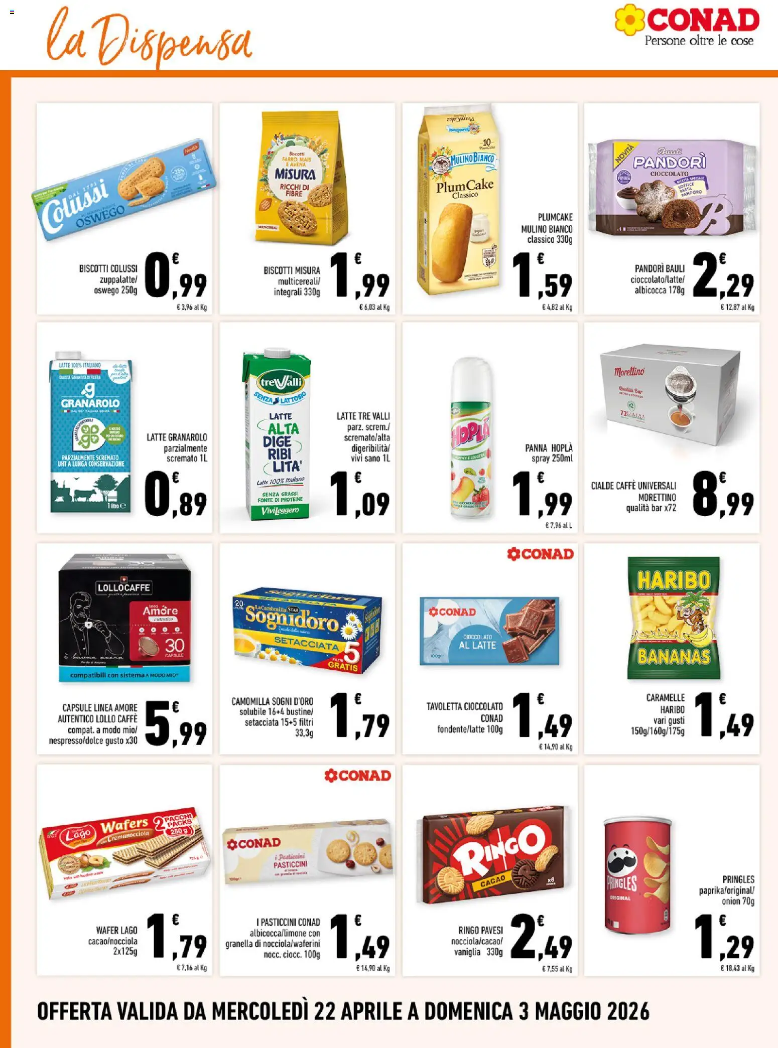 Volantino Conad del 22.04.2026 | Pagina: 12 | Prodotti: Cioccolato, Caramelle, Mais, Farro