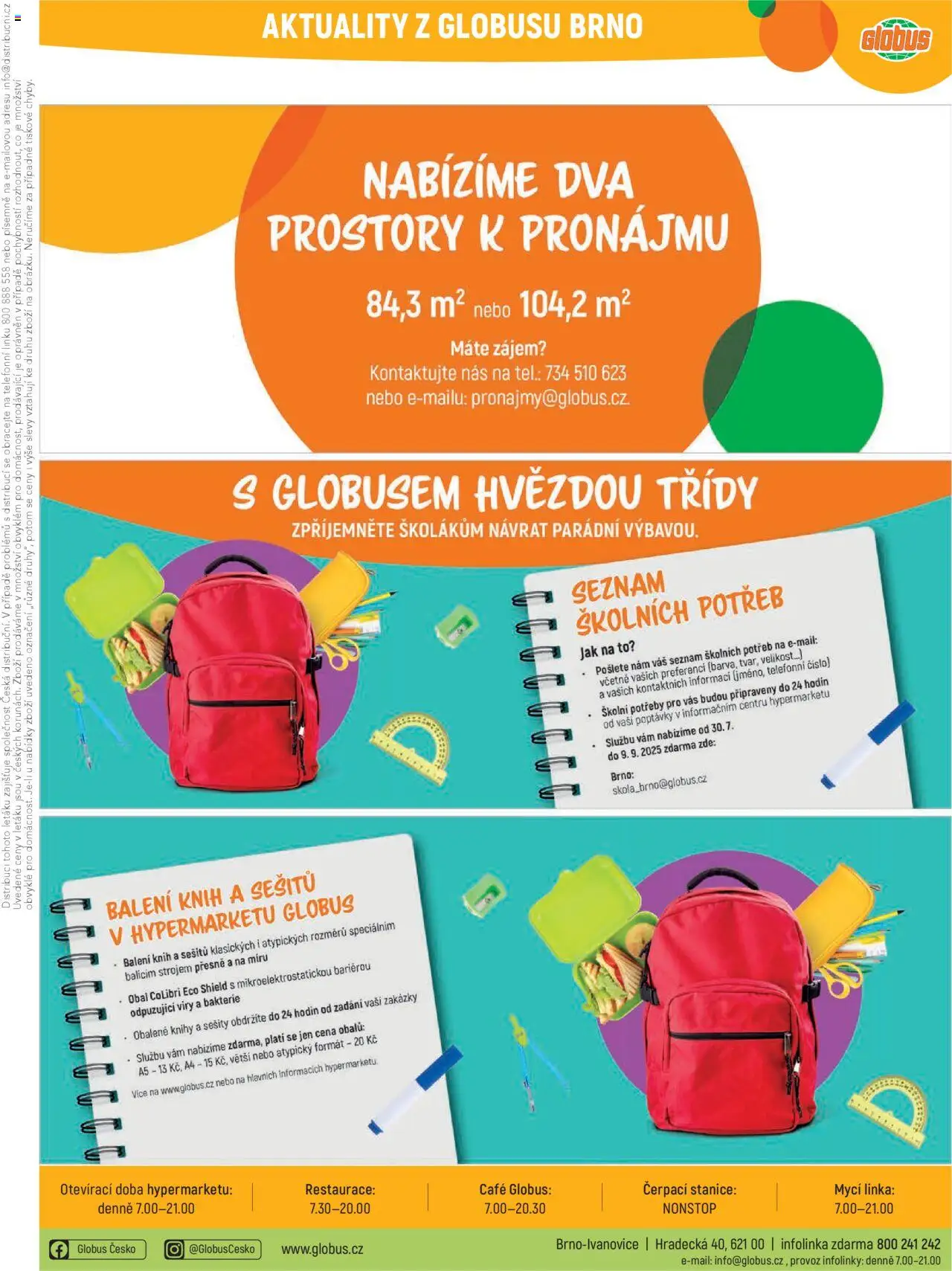 Globus leták - Brno od 27.08.2025 | Strana: 42 | Produkty: Globus, Sešity, Školní potřeby