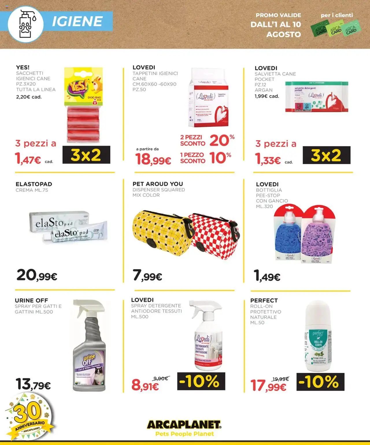 Volantino Arcaplanet del 01.08.2025 | Pagina: 32 | Prodotti: Crema, Detergente, Bottiglia