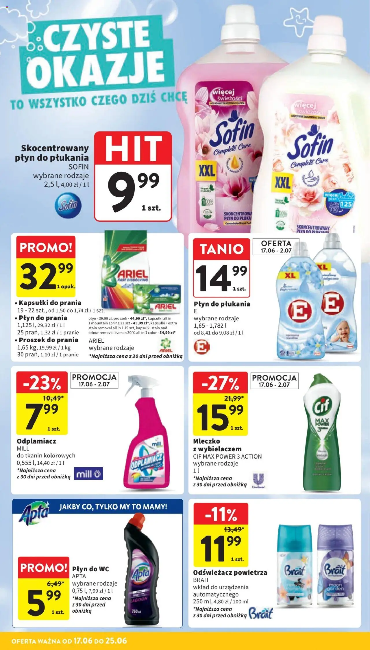 Intermarche Gazetka od 17.06.2025 | Strona: 40 | Produkty: Cleaner, Ariel, Odplamiacz, Detergent