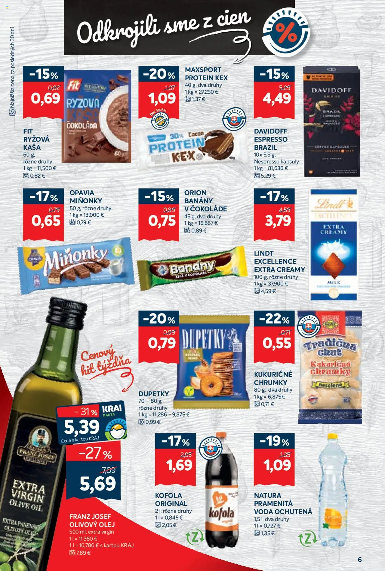 Nové Kraj akcie – leták je platný od 09.10.2025 | Strana: 10 | Produkty: Davidoff, Banány, Olivový olej, Čokoláda