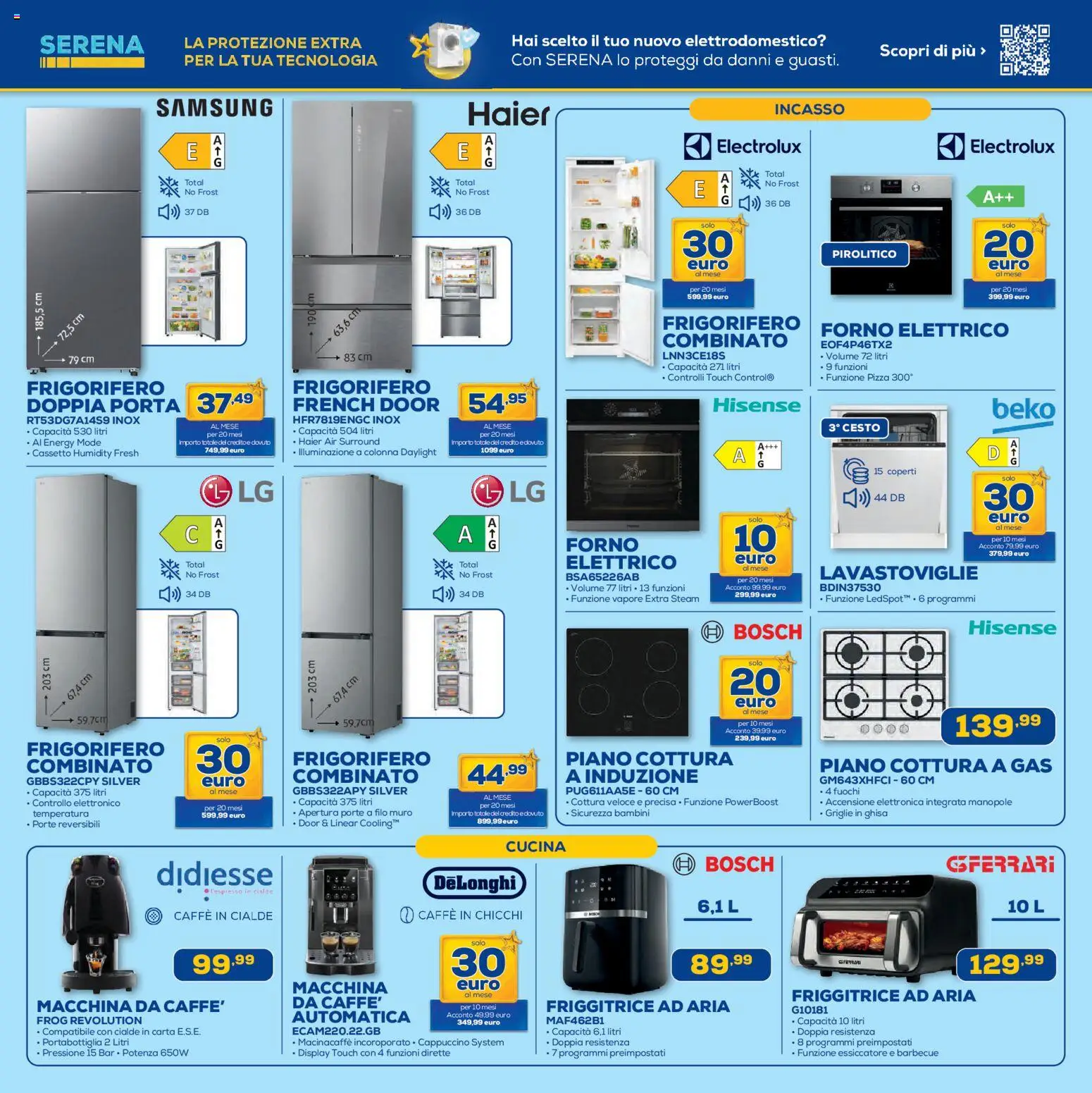 Volantino Euronics del 23.04.2026 | Pagina: 10 | Prodotti: Friggitrice ad aria, Forno, Friggitrice, Samsung