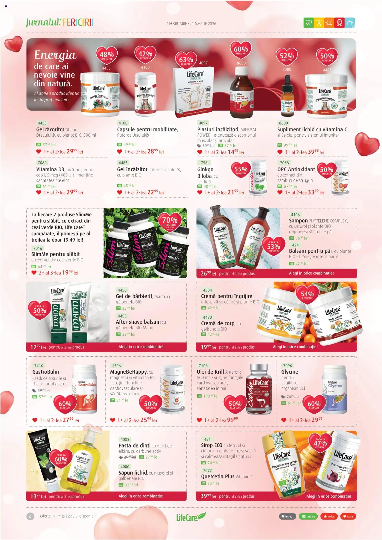 Noul catalog Life Care – valabil de la 04.02.2026 | Pagină: 4 | Produse: After shave, Plasturi, Șampon, Sirop