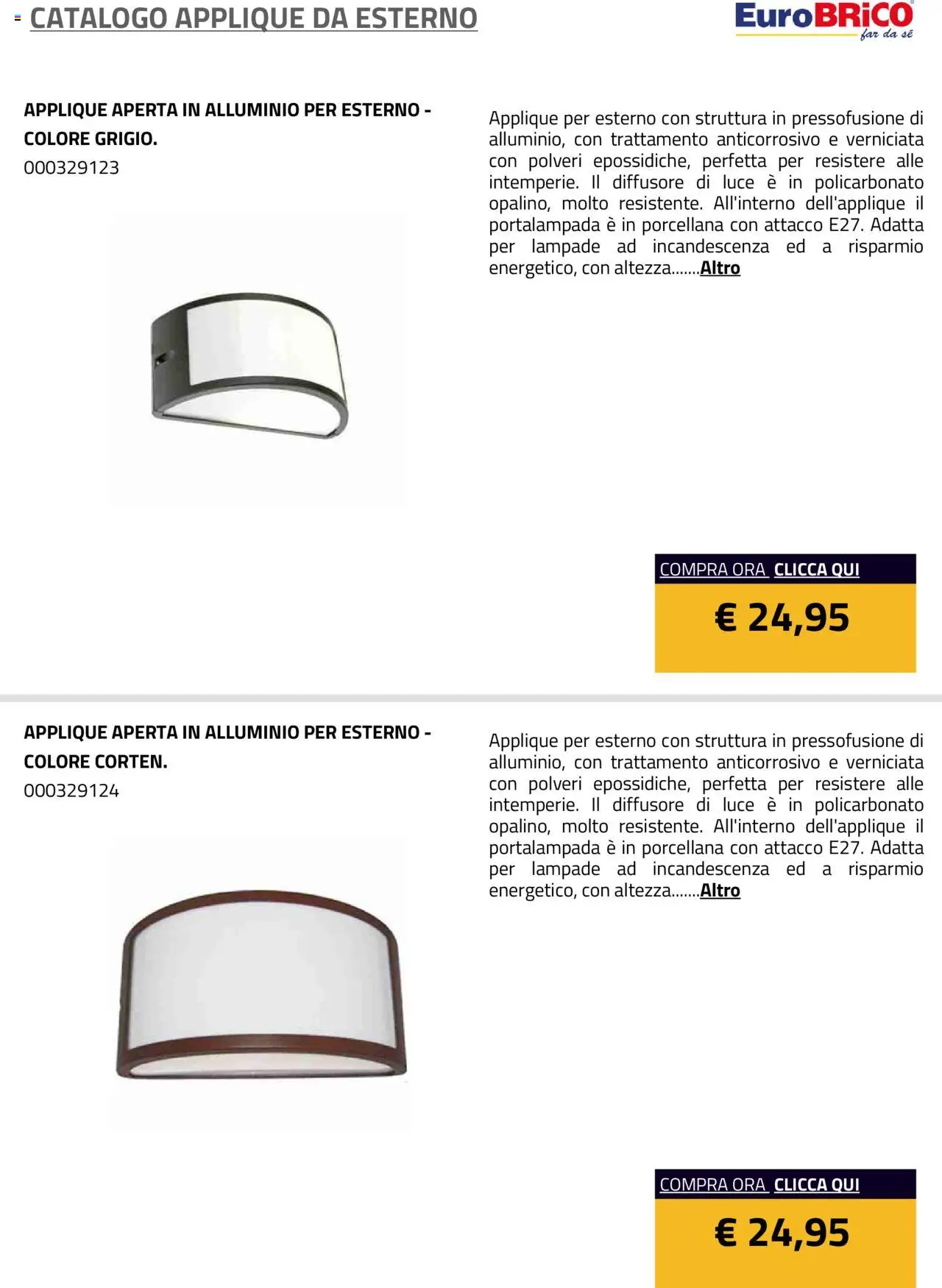 Volantino Eurobrico del 23.07.2025 | Pagina: 2 | Prodotti: Alluminio