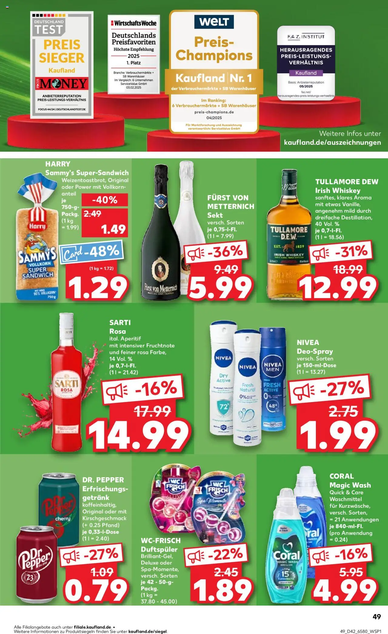 Kaufland prospekt Hamburg	 – gültig ab 16.10.2025 | Seite: 49 | Produkte: Sekt, Deodorant, Waschmittel, Deospray