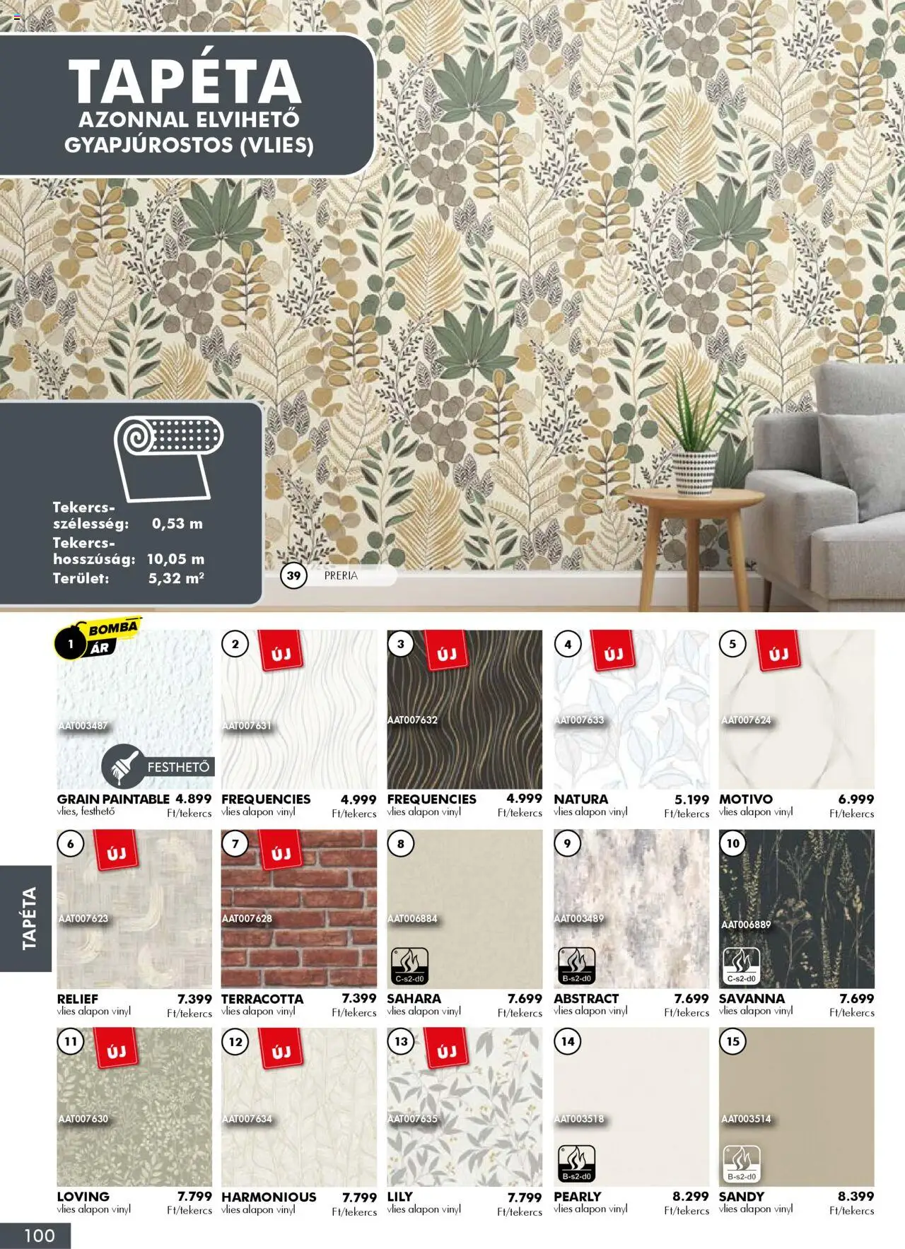 Diego akciós ujság - amely érvényes a következő dátumtól: 02.10.2025 | Oldal: 100 | Termékek: Tapéta