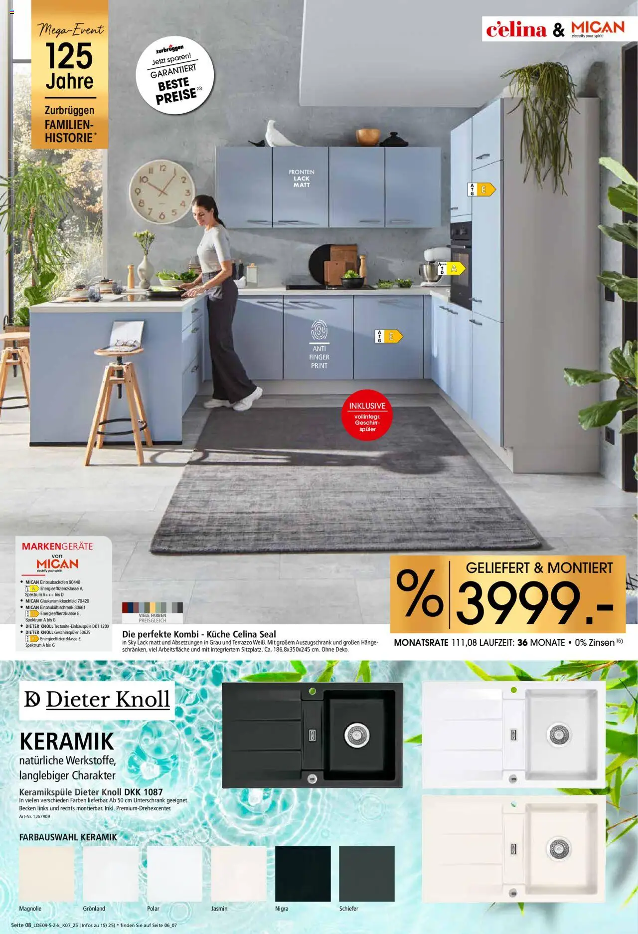 Zurbrüggen - Küchen für Ihr Zuhause – gültig ab 14.09.2025 | Seite: 8 | Produkte: Geschirrspüler, Küche, Unterschrank