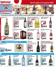 Volantino Ipercoop del 31.07.2025 | Pagina: 8 | Prodotti: Tennent's, Birra, Birra Moretti, Aperitivo