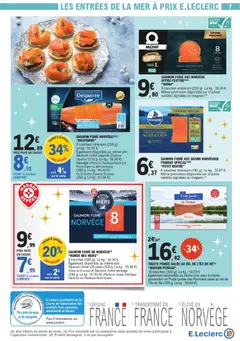 E.Leclerc - Prévisualisation de SAUMON FUMÉ ASC NORVÈGE OFFRE FESTIVE(3)(6), 8 tranches minimum (250 g). FUMAISON LENTE AU BOIS DE HETRE SALAGE AU SEL SEC valide à partir de 23.12.2025 | Page: 7