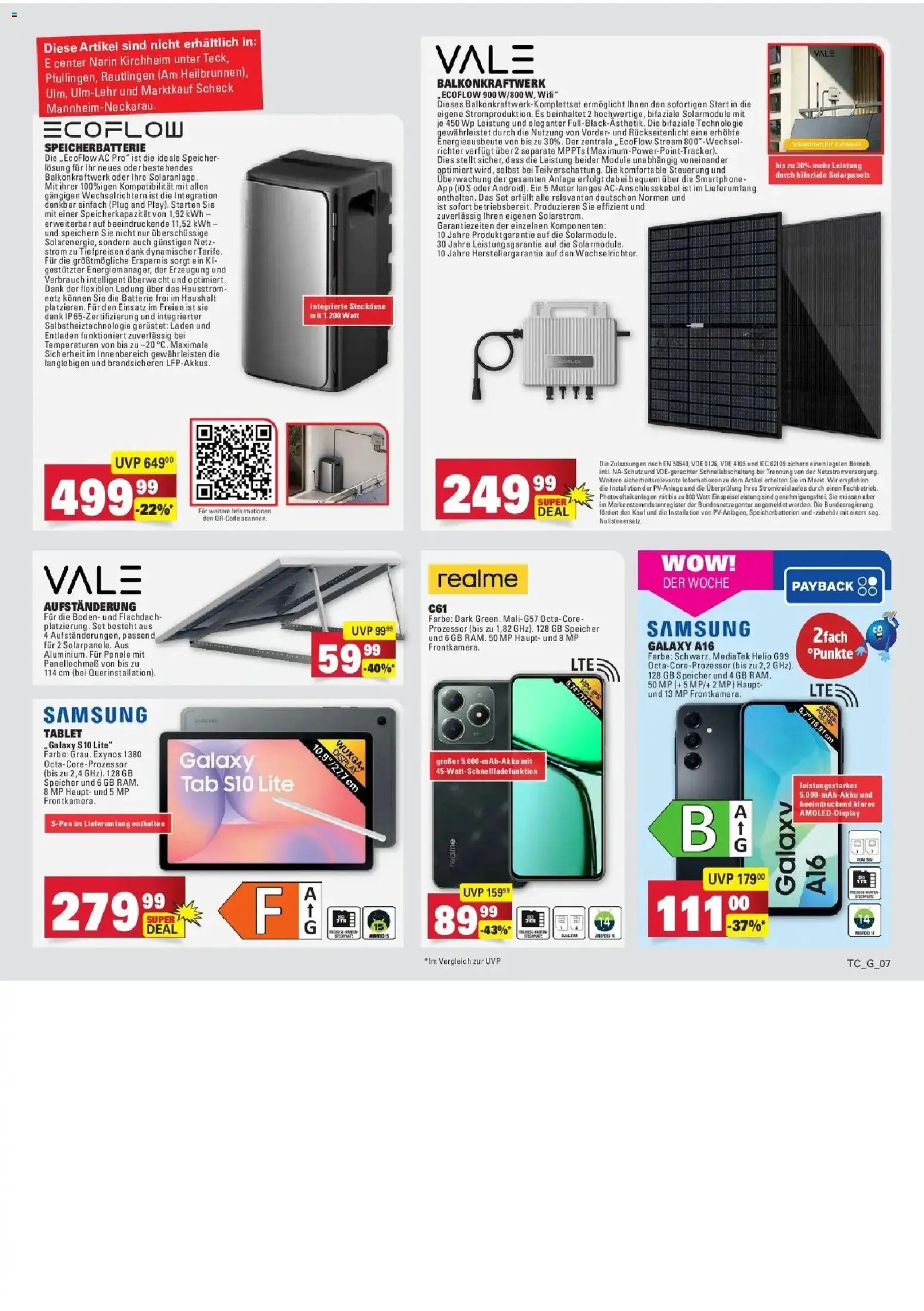 E center Prospekt Mannheim-Wohlgelegen	 – gültig ab 29.03.2026 | Seite: 91 | Produkte: Steckdose, Batterie, Samsung, Smartphone