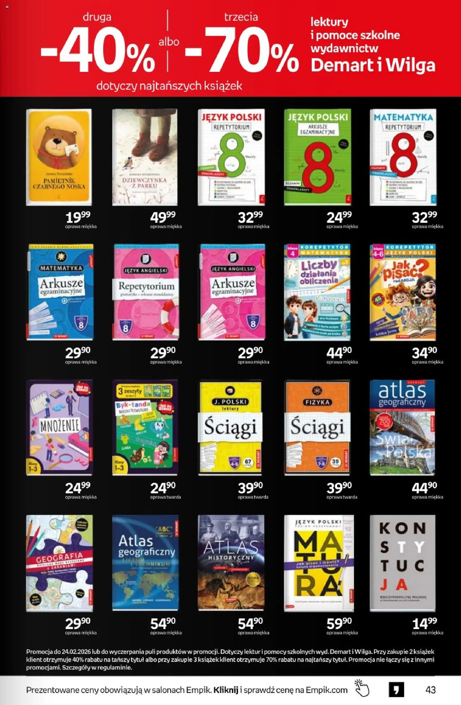 Empik promocje - Tom kultury Książki od 11.02.2026 | Strona: 43