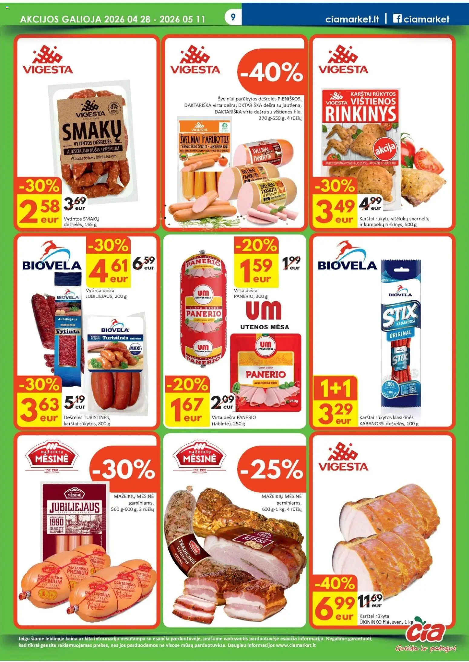 ČIA MARKET akcijos nuo 28.04.2026 | Puslapis: 9