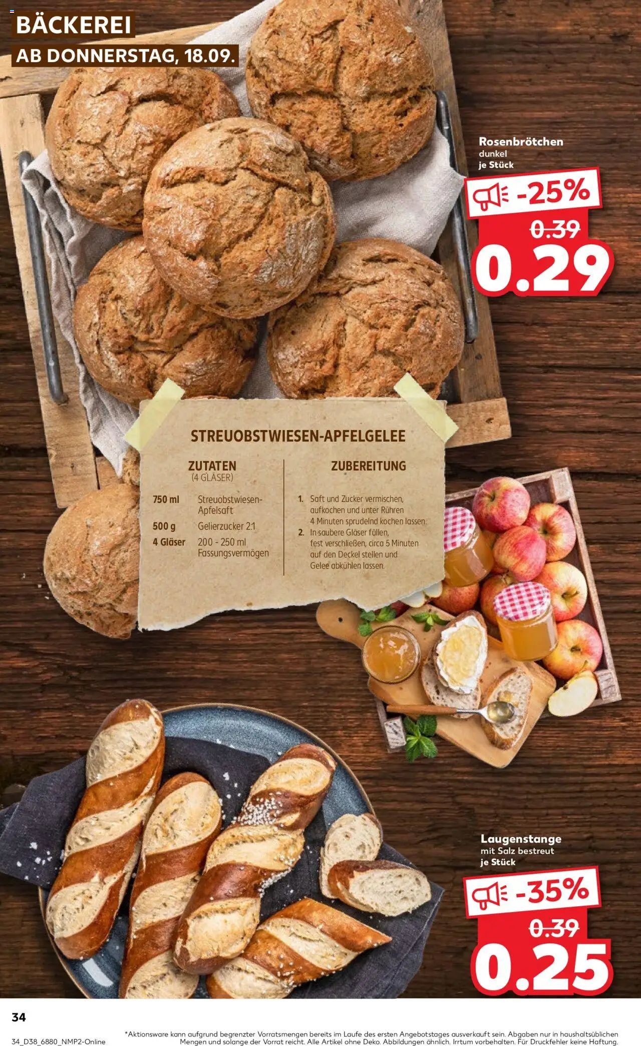 Kaufland prospekt Völklingen	 – gültig ab 21.09.2025 | Seite: 34 | Produkte: Bäckerei, Apfelsaft, Salz, Zucker