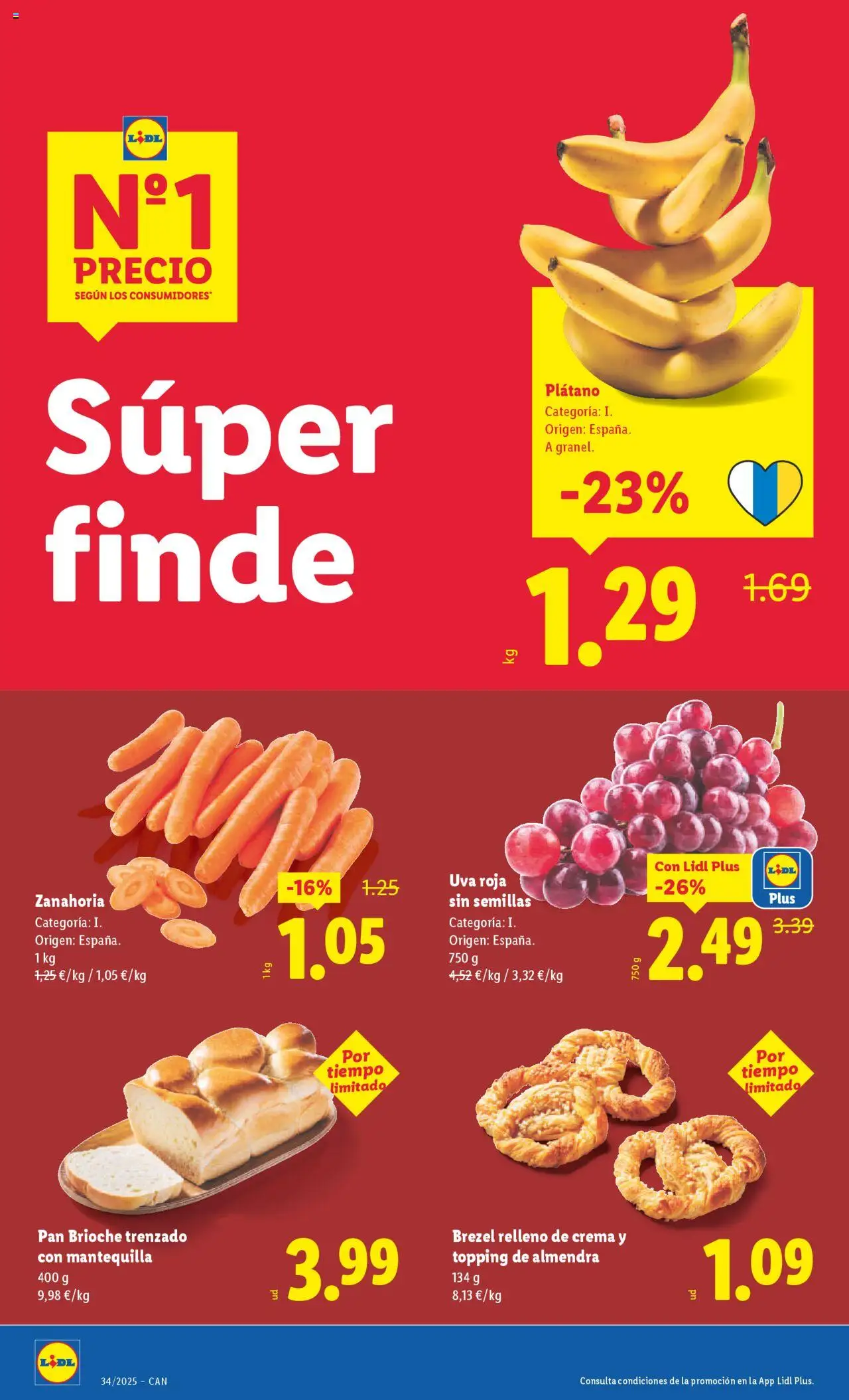 Lidl - Canarias │ válido desde el 18.08.2025 | Página: 22 | Productos: Pan, Zanahoria, Crema, Συσκευή ροής