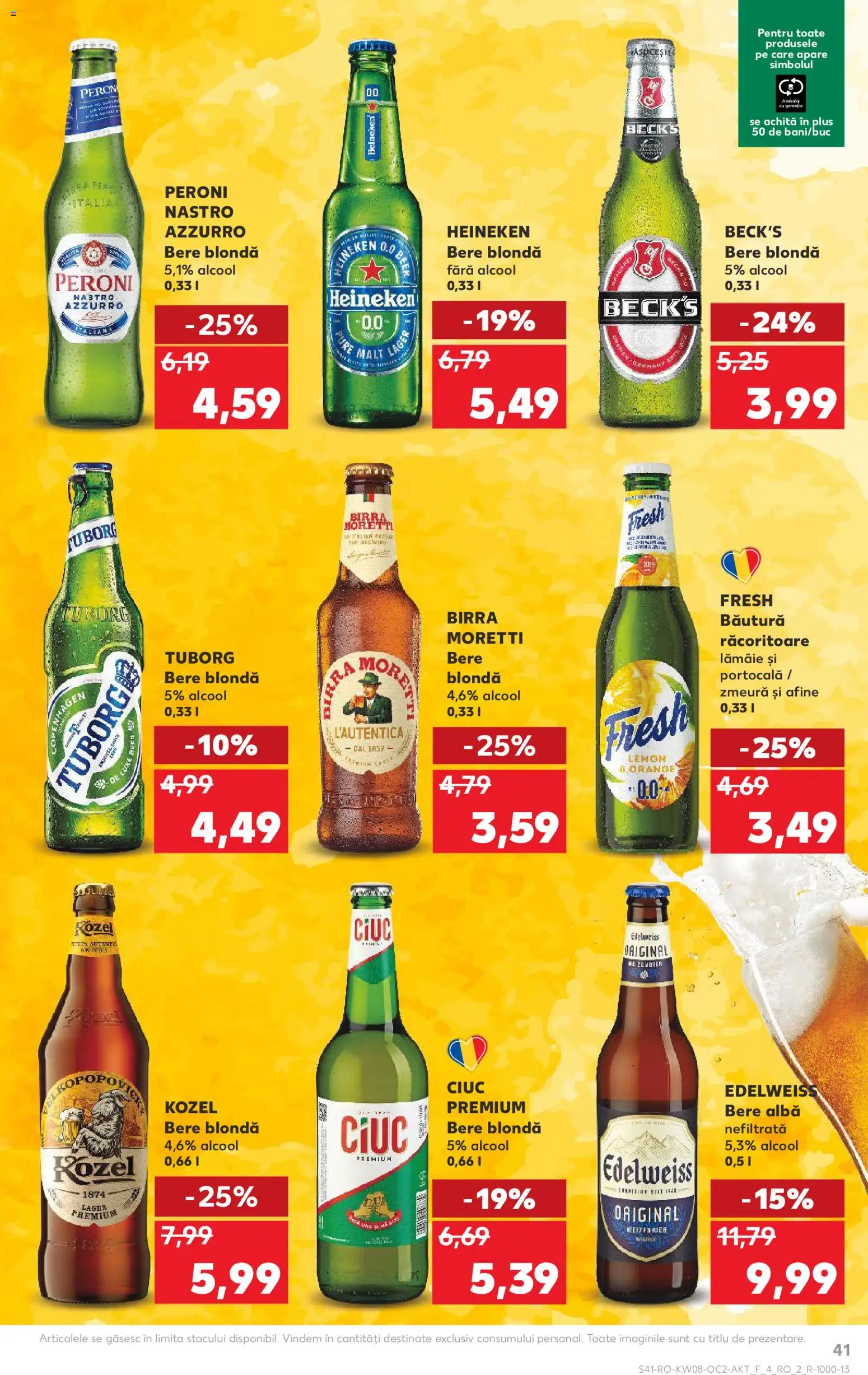 Noul catalog Kaufland – valabil de la 18.02.2026 | Pagină: 41 | Produse: Afine, Zmeură, Bere, Lămâie