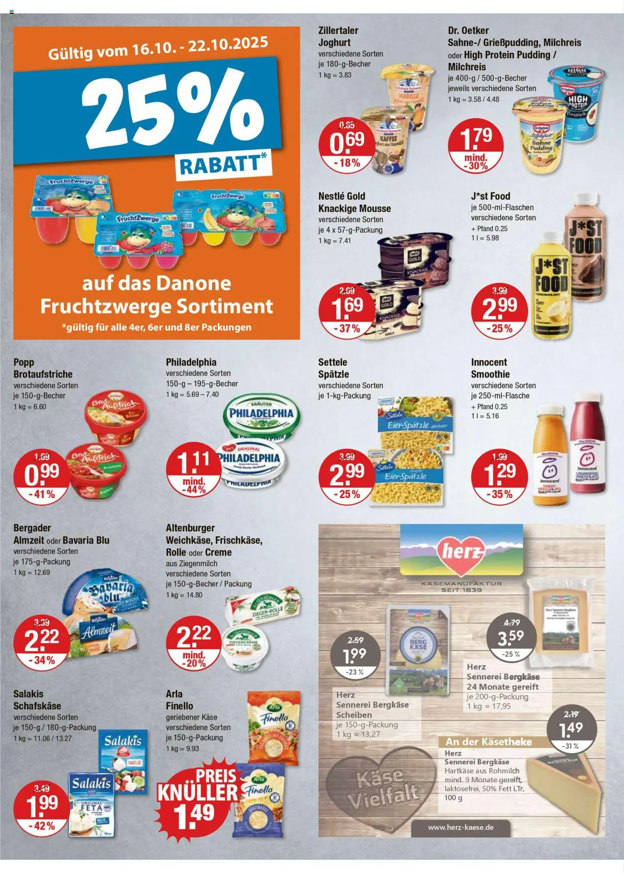 V-Markt - Hallertau / Oberpfalz – gültig ab 16.10.2025 | Seite: 10 | Produkte: High protein pudding, Joghurt, Fruchtzwerge, Pudding