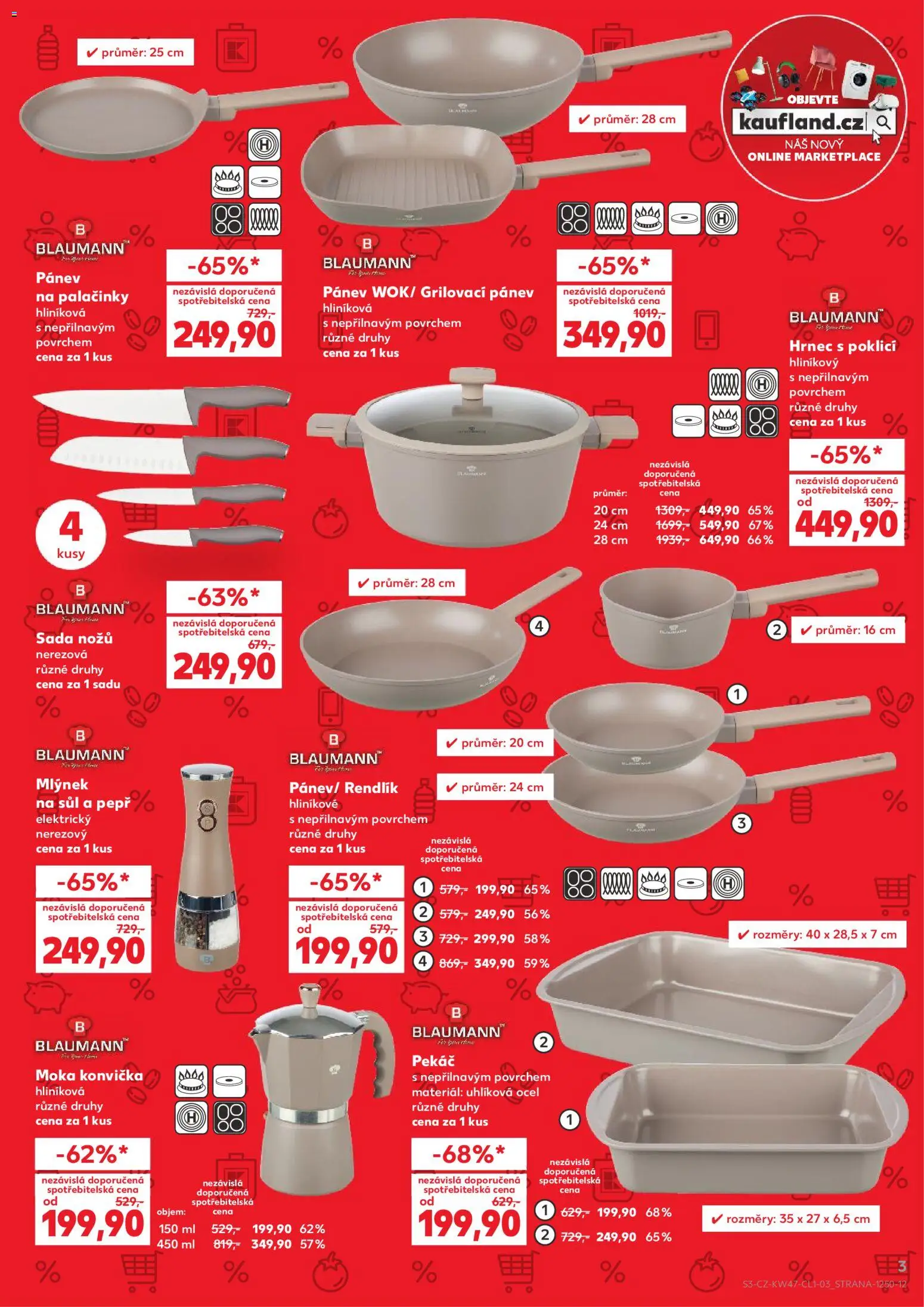 Kaufland leták - Kolín od 19.11.2025 | Strana: 3 | Produkty: Pánev, Pekáč, Hrnec, Palačinky