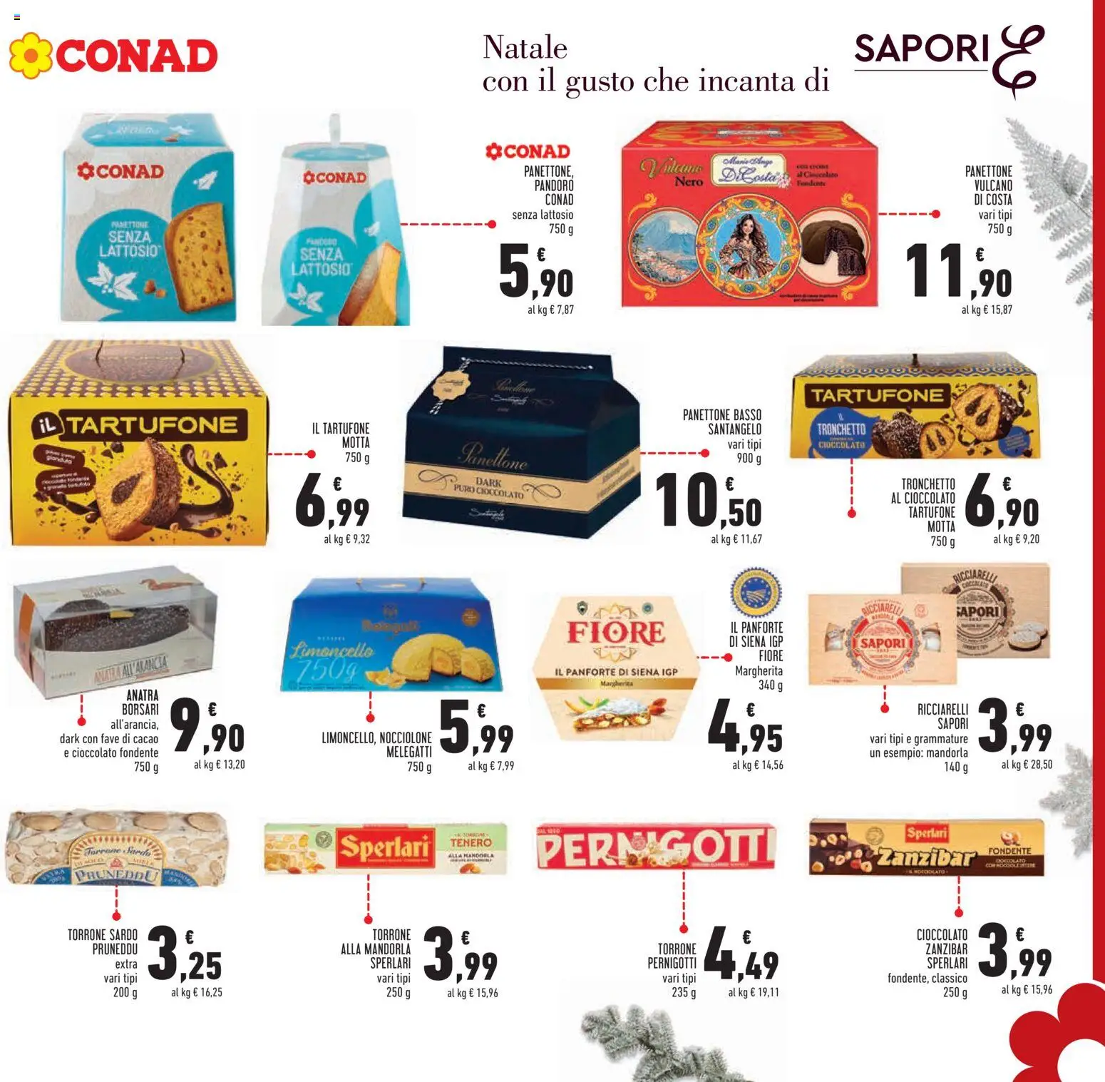 Volantino Conad del 10.12.2025 | Pagina: 3 | Prodotti: Pandoro, Panettone, Limoncello, Cacao