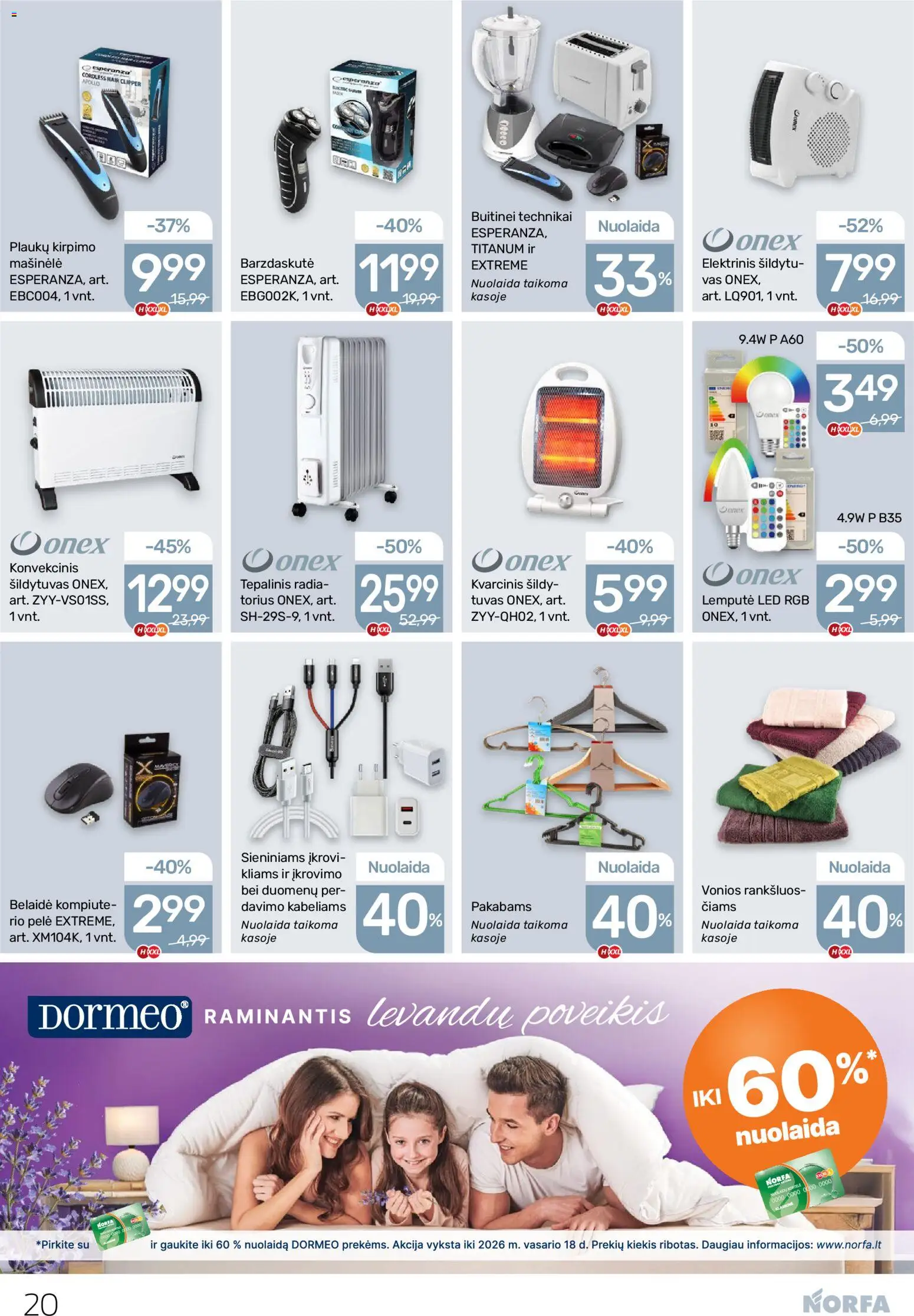 NORFA akcijos nuo 08.01.2026 | Puslapis: 20 | Prekių: Pelė