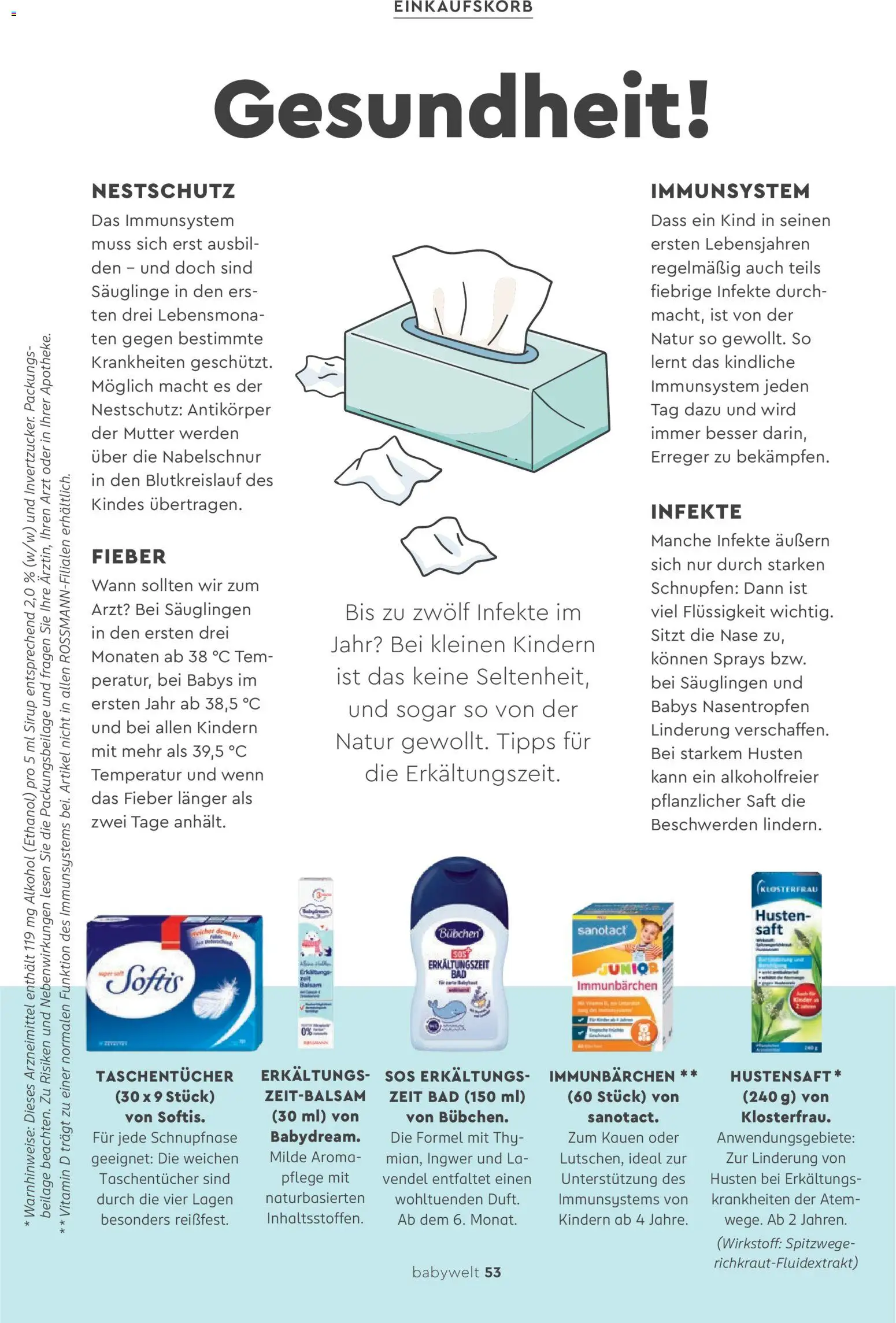 Rossmann babywelt Elternmagazin – gültig ab 11.12.2025 | Seite: 53 | Produkte: Bad, Sirup, Saft, Lavendel
