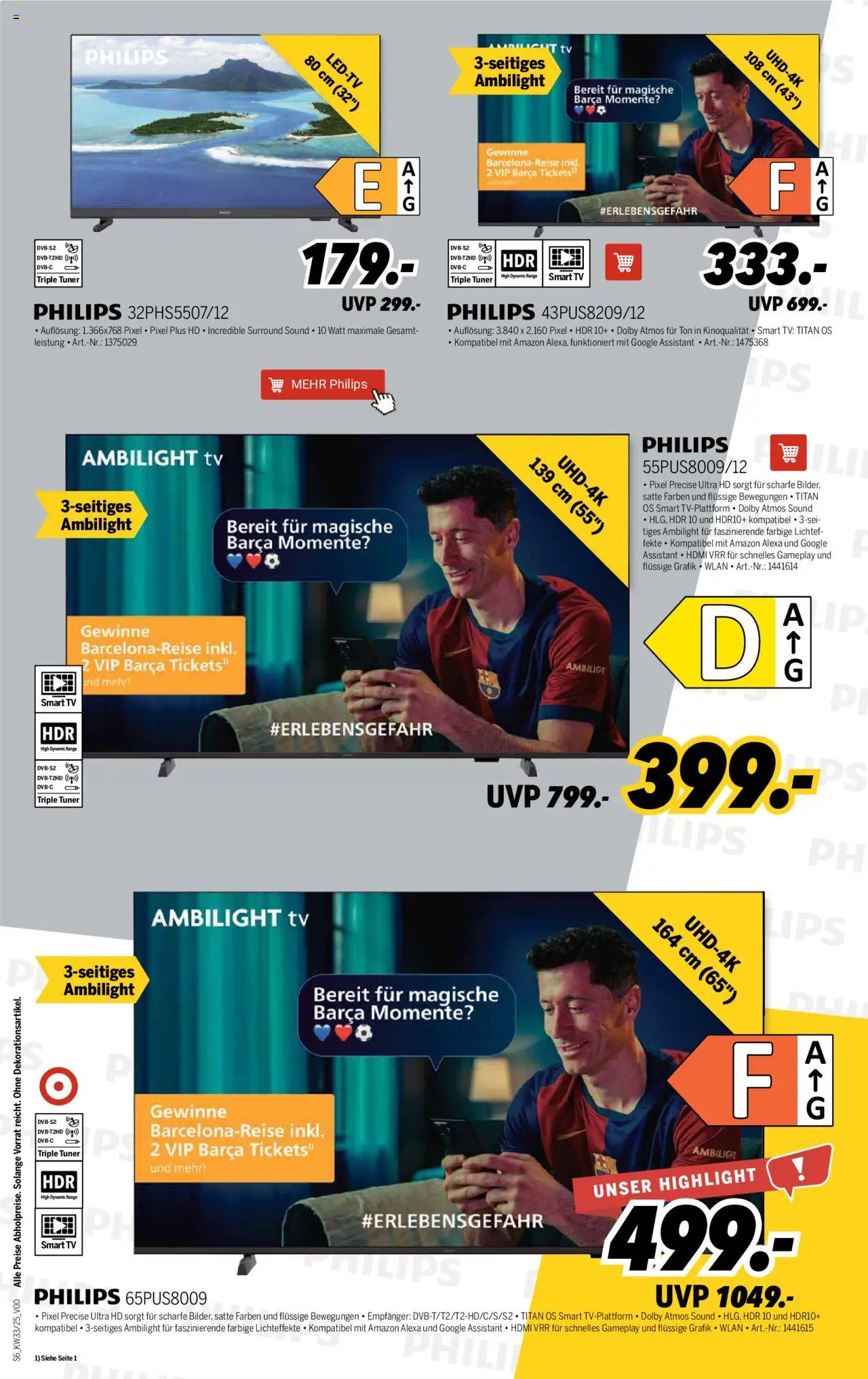 Medimax Prospekt 	 - gültig ab dem 09.08.2025 | Seite: 6 | Produkte: Philips, Smart TV, TV