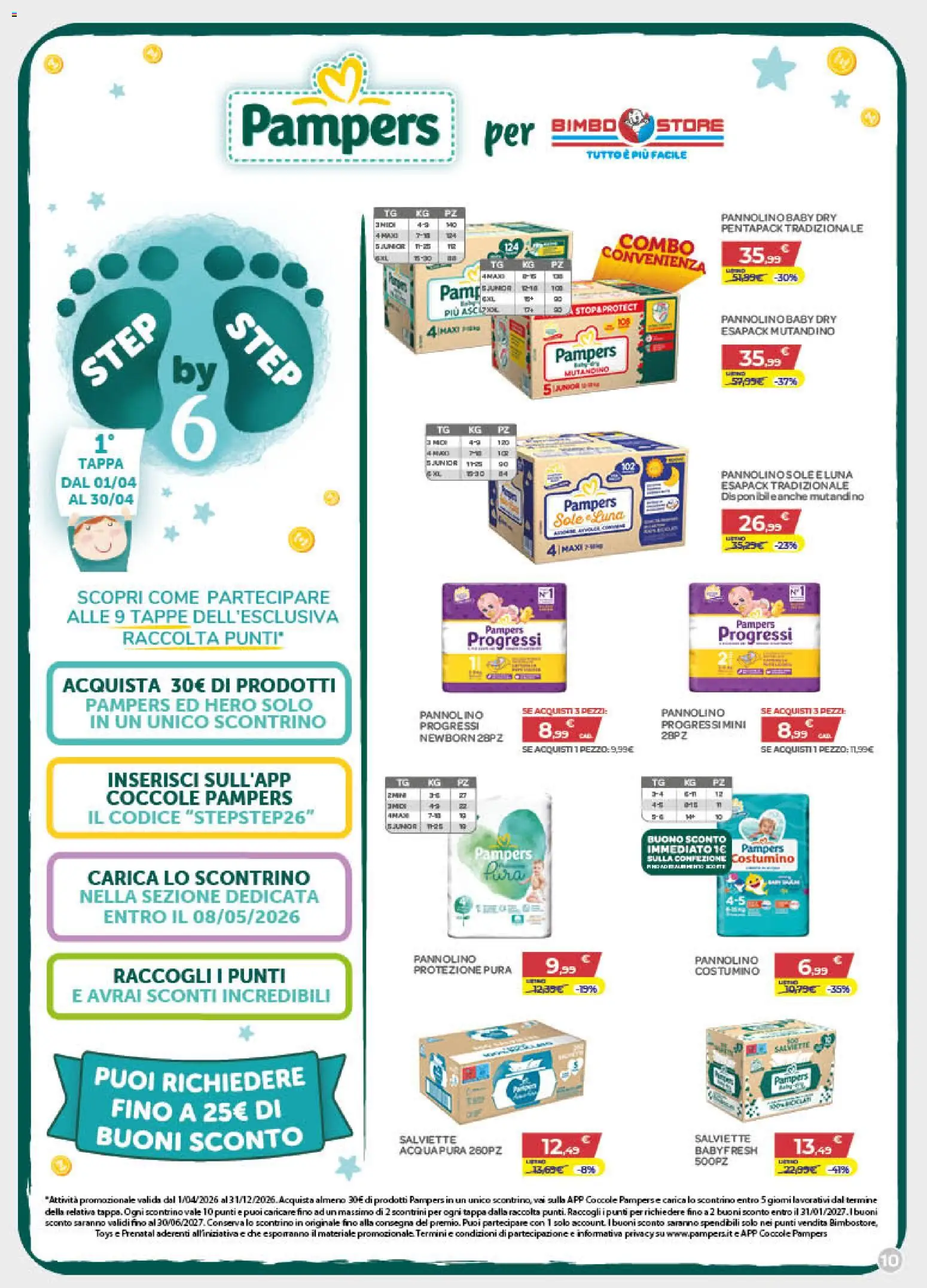 Volantino Bimbo store del 02.04.2026 | Pagina: 10 | Prodotti: Pampers