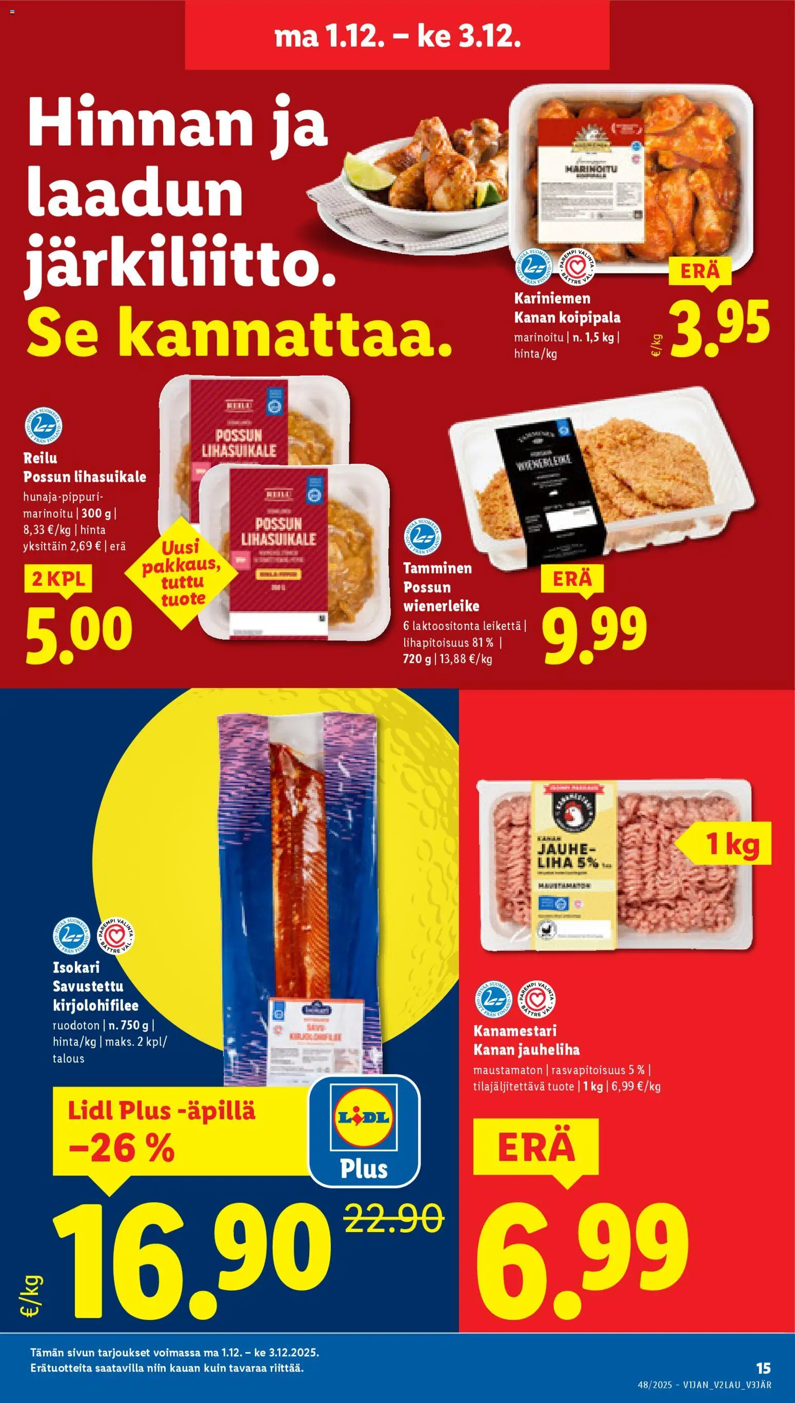 Lidl tarjoukset - Tampere – voimassa 27.11.2025 alkaen | Sivu: 19 | Tuotteet: Jauheliha, Jauhe