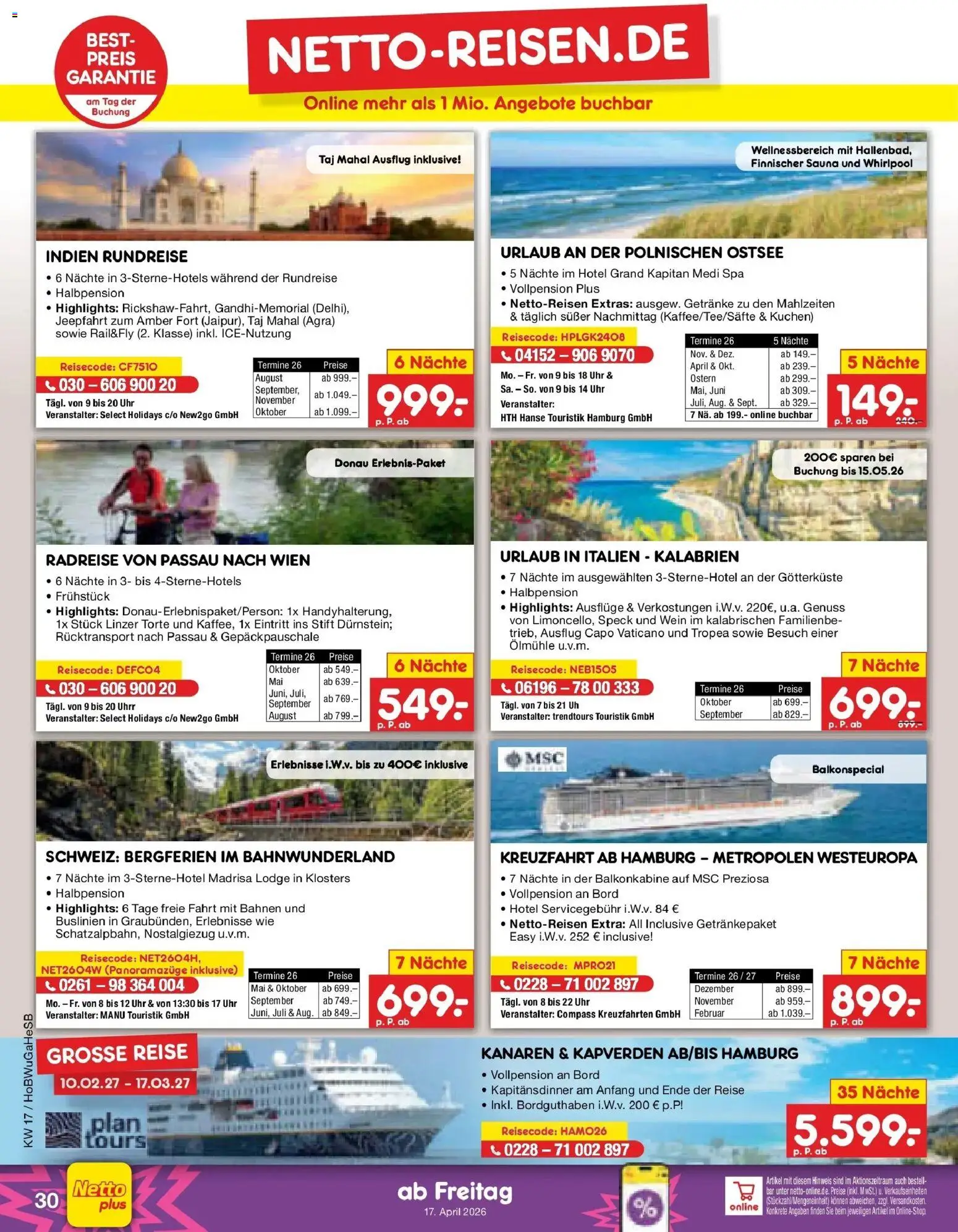 Netto Marken-Discount Prospekt Hannover	 – gültig ab 20.04.2026 | Seite: 46 | Produkte: Wein, Kuchen, Uhr