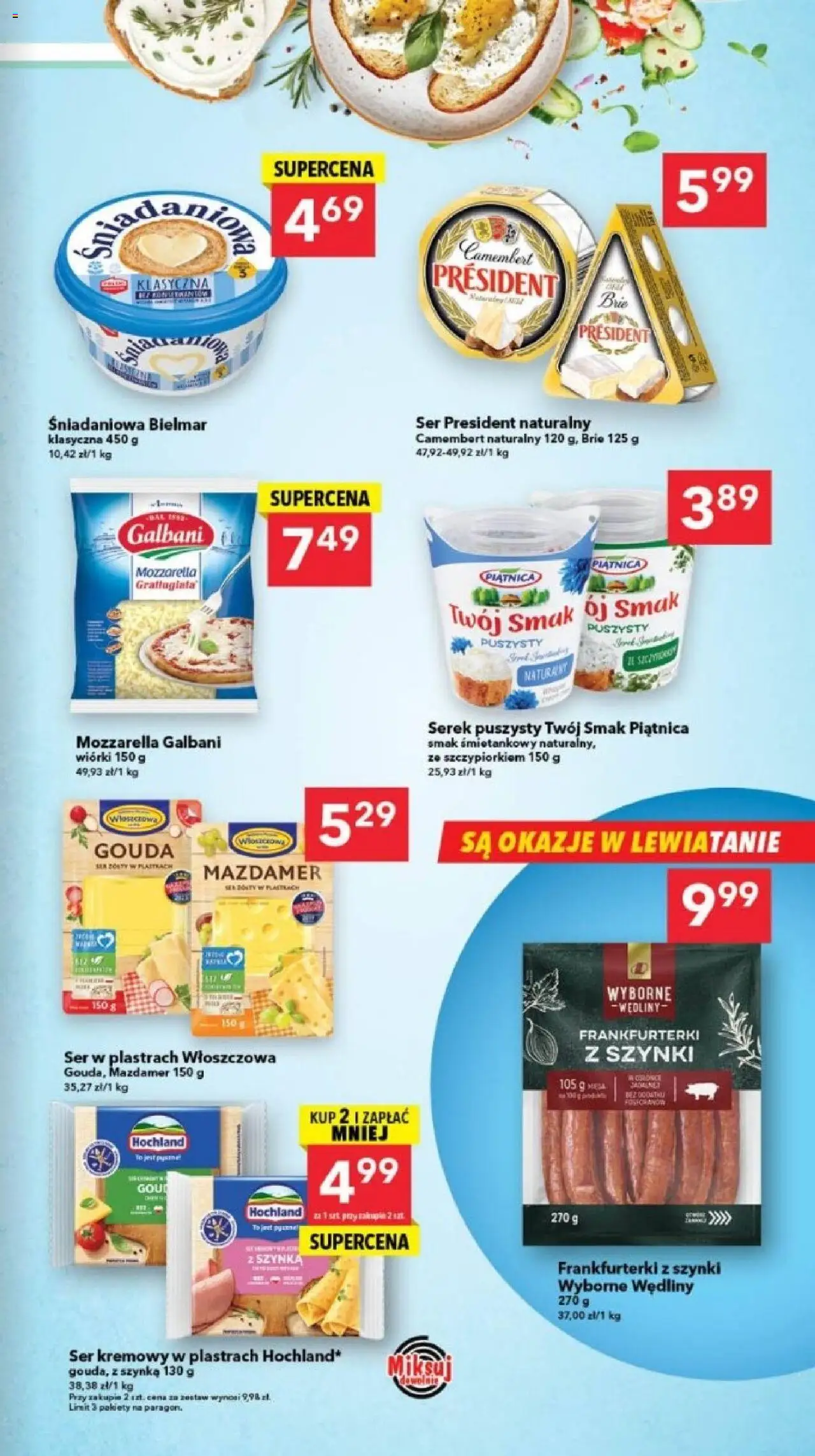 Lewiatan gazetka - Legnica od 17.06.2025 | Strona: 5 | Produkty: Serek, Camembert, Ser, Wędliny