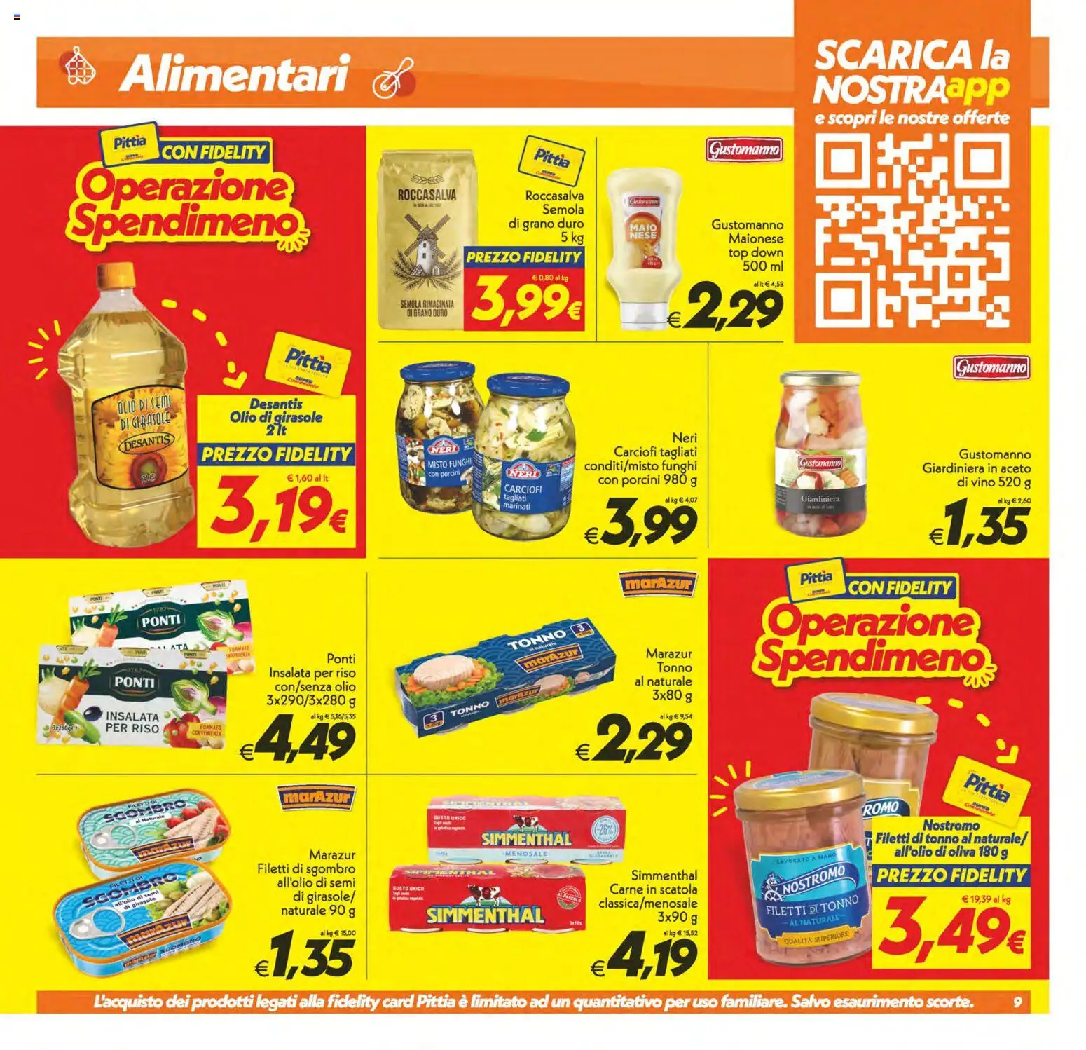 Volantino SuperConveniente del 28.04.2026 | Pagina: 9 | Prodotti: Insalata, Olio, Carciofi, Scatola