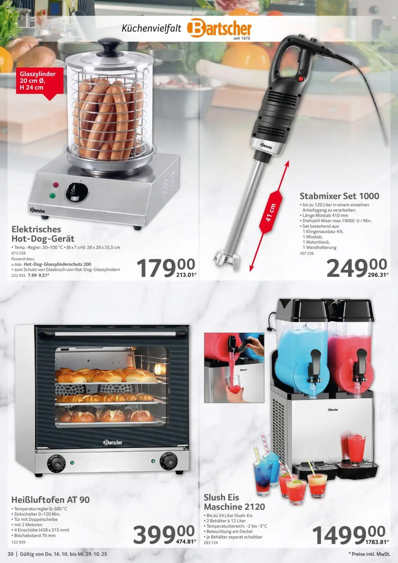 Selgros Gastronomie – gültig ab 16.10.2025 | Seite: 30 | Produkte: Mixer, Tür, Stabmixer, Eis