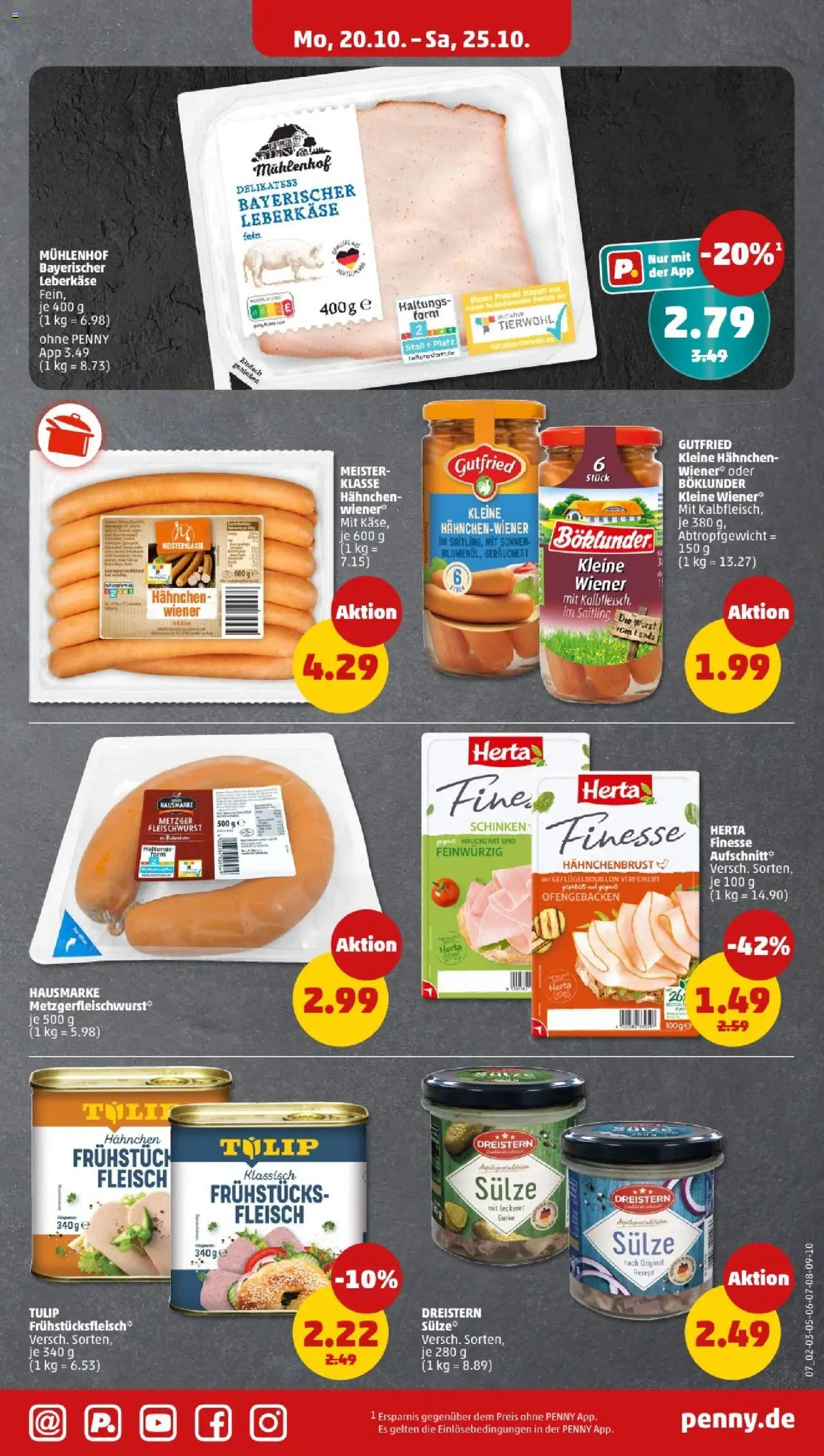 Penny - Niedersachsen – gültig ab 20.10.2025 | Seite: 7 | Produkte: Hahnchen, Wurst, Fleisch, Hahnchenbrust