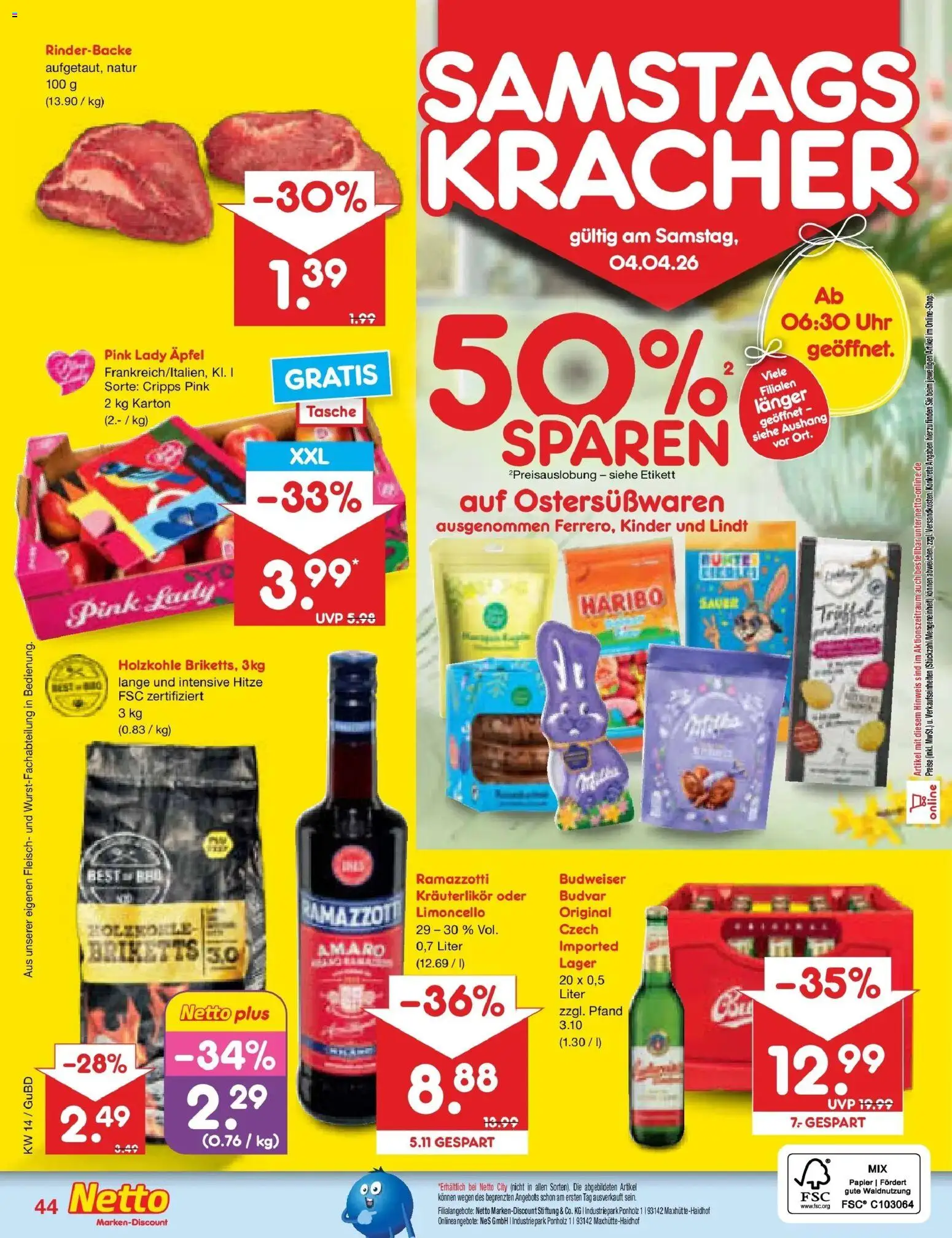 Netto Marken-Discount Prospekt Augustusburg	 – gültig ab 30.03.2026 | Seite: 58 | Produkte: Tasche, Budweiser, Ramazzotti, Uhr