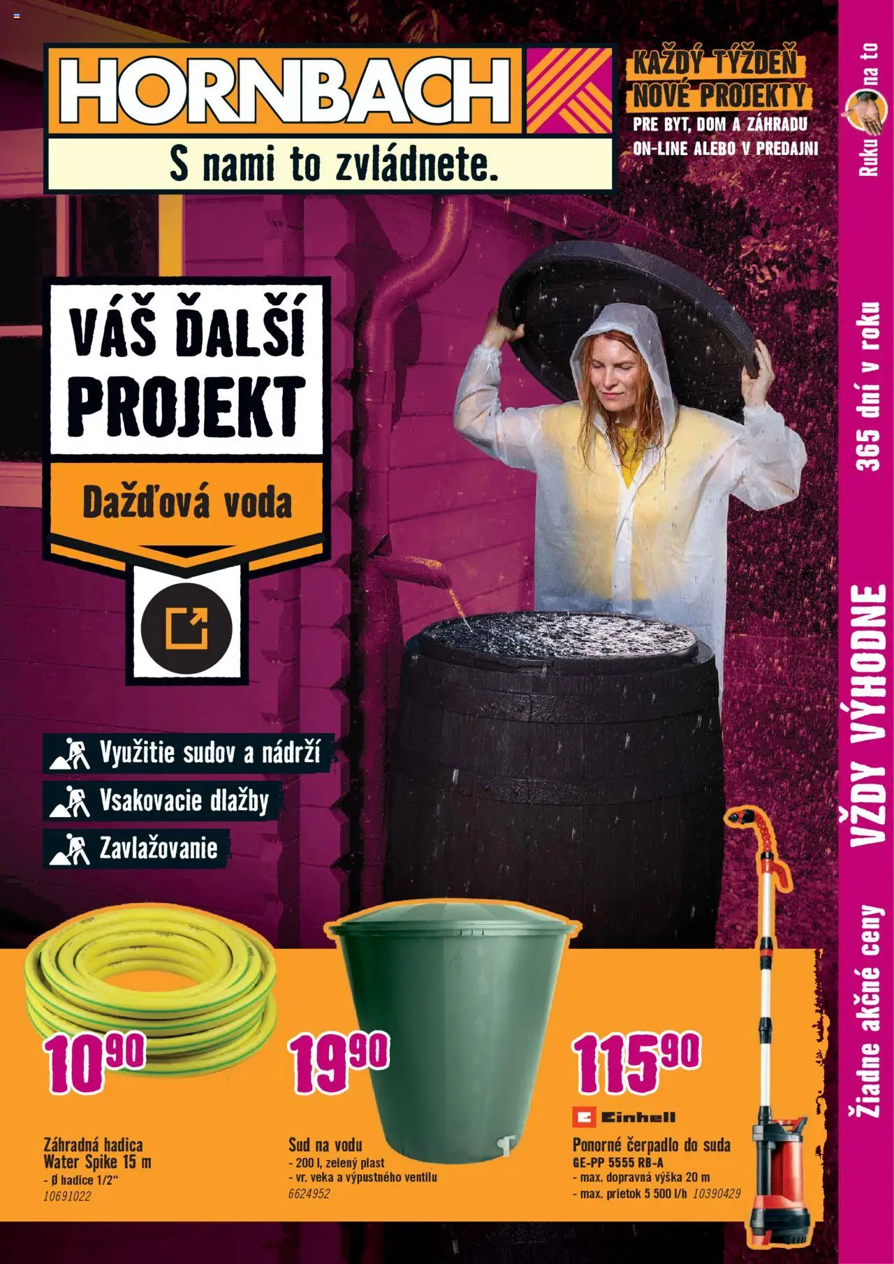 Hornbach leták │ platný od 16.07.2025 | Strana: 1 | Produkty: Ponorné čerpadlo, Čerpadlo, Voda