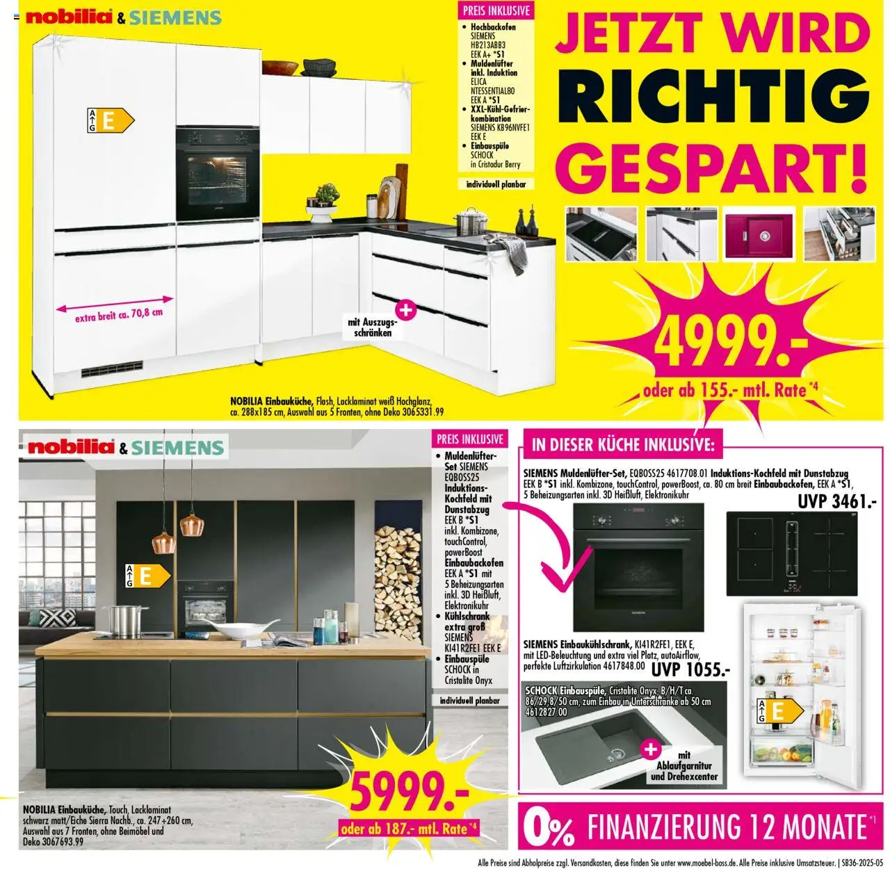 SB Möbel Boss Prospekt Saarbruecken	 - gültig ab dem 30.08.2025 | Seite: 5 | Produkte: Siemens, Küche, Kühlschrank, Kochfeld